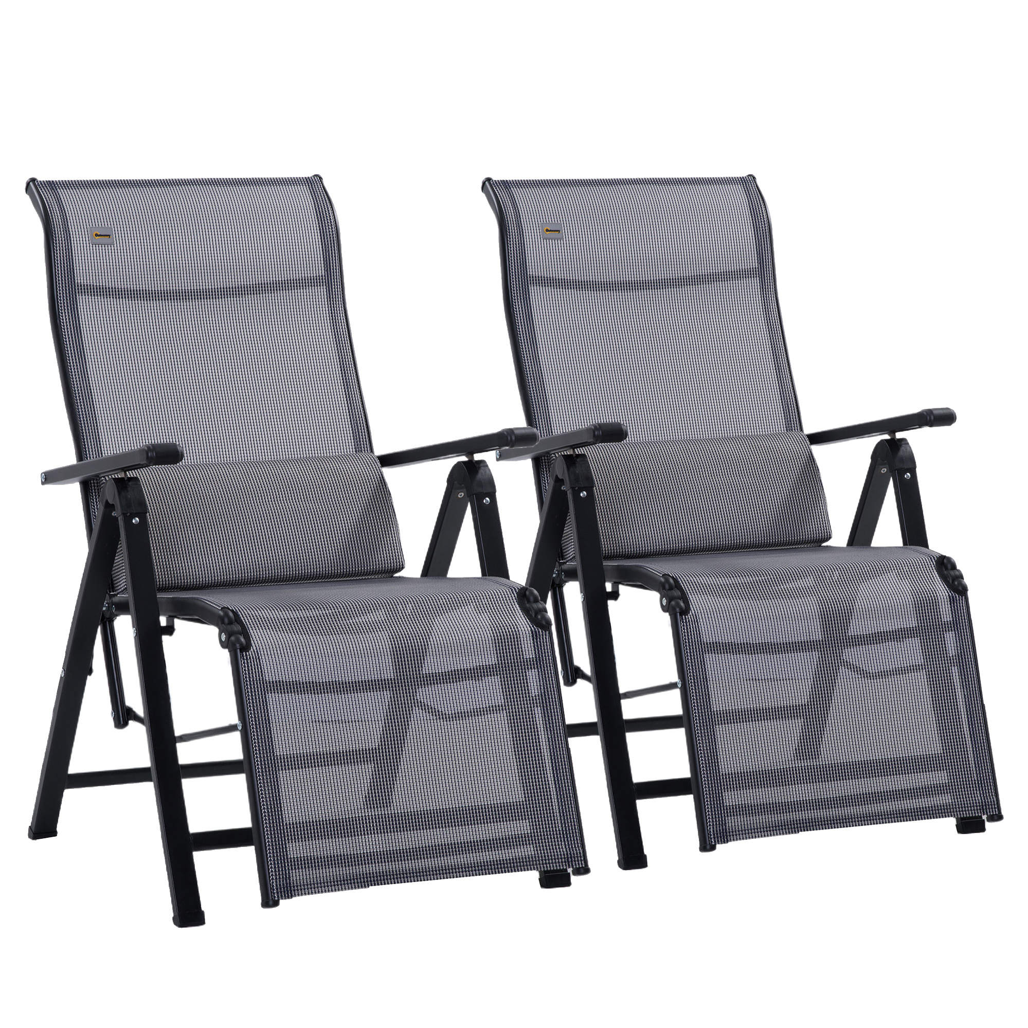 Outsunny Scaun Rabatabil de Gradina Zero Gravity Set 2 Piese cu Spatar Reglabil in 9 Pozitii si Perne, 65x70x111cm, Gri Outsunny Scaun Rabatabil de Gradina Zero Gravity Set 2 Piese cu Spatar Reglabil in 9 Pozitii si Perne, 65x70x111cm, Gri