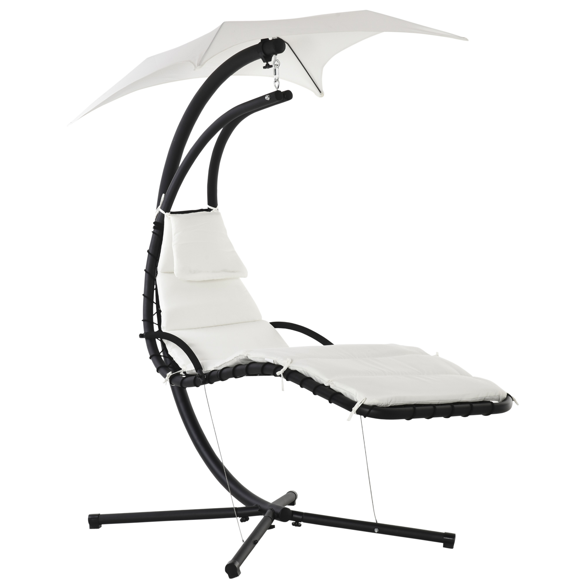 Outsunny Sezlong Suspendat cu Acoperiș, Relaxare de Lux, Design Modern, Confortabil, Crem, Ideal pentru Grădină | Aosom Romania Outsunny Sezlong Suspendat cu Acoperiș, Relaxare de Lux, Design Modern, Confortabil, Crem, Ideal pentru Grădină | Aosom Romania