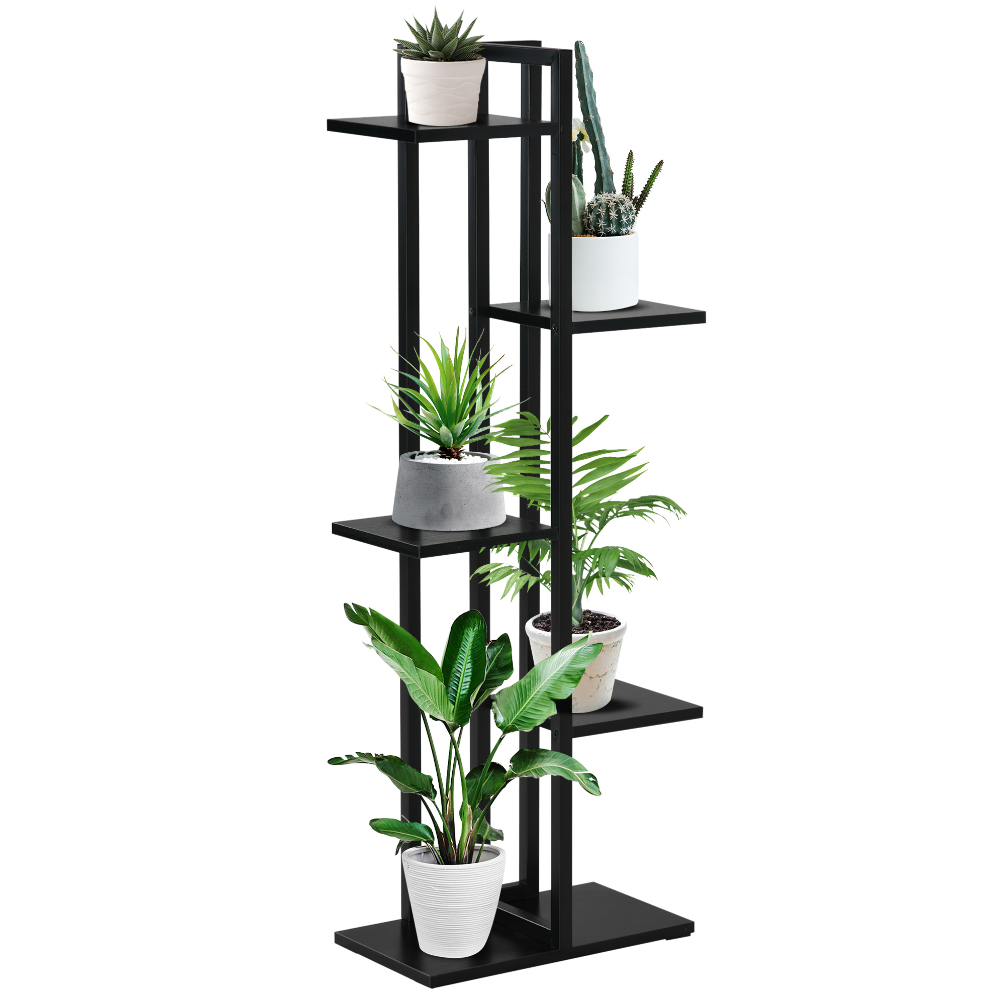 Outsunny Suport pentru Plante cu 5 Niveluri Raft de Colț din Lemn pentru Grădină și Balcon | Aosom Romania Outsunny Suport pentru Plante cu 5 Niveluri Raft de Colț din Lemn pentru Grădină și Balcon | Aosom Romania