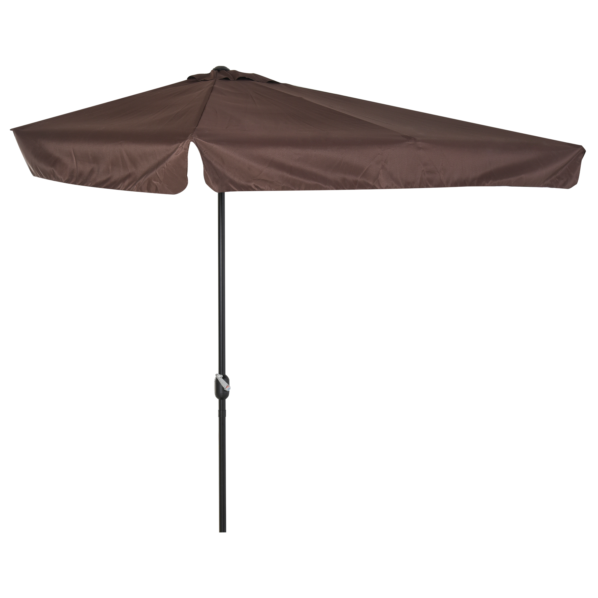 Outsunny Umbrelă Soare Semicirculară Terasă Grădină Semilună Perete Manivela 230x130x249cm Cafea | Aosom Romania Outsunny Umbrelă Soare Semicirculară Terasă Grădină Semilună Perete Manivela 230x130x249cm Cafea | Aosom Romania