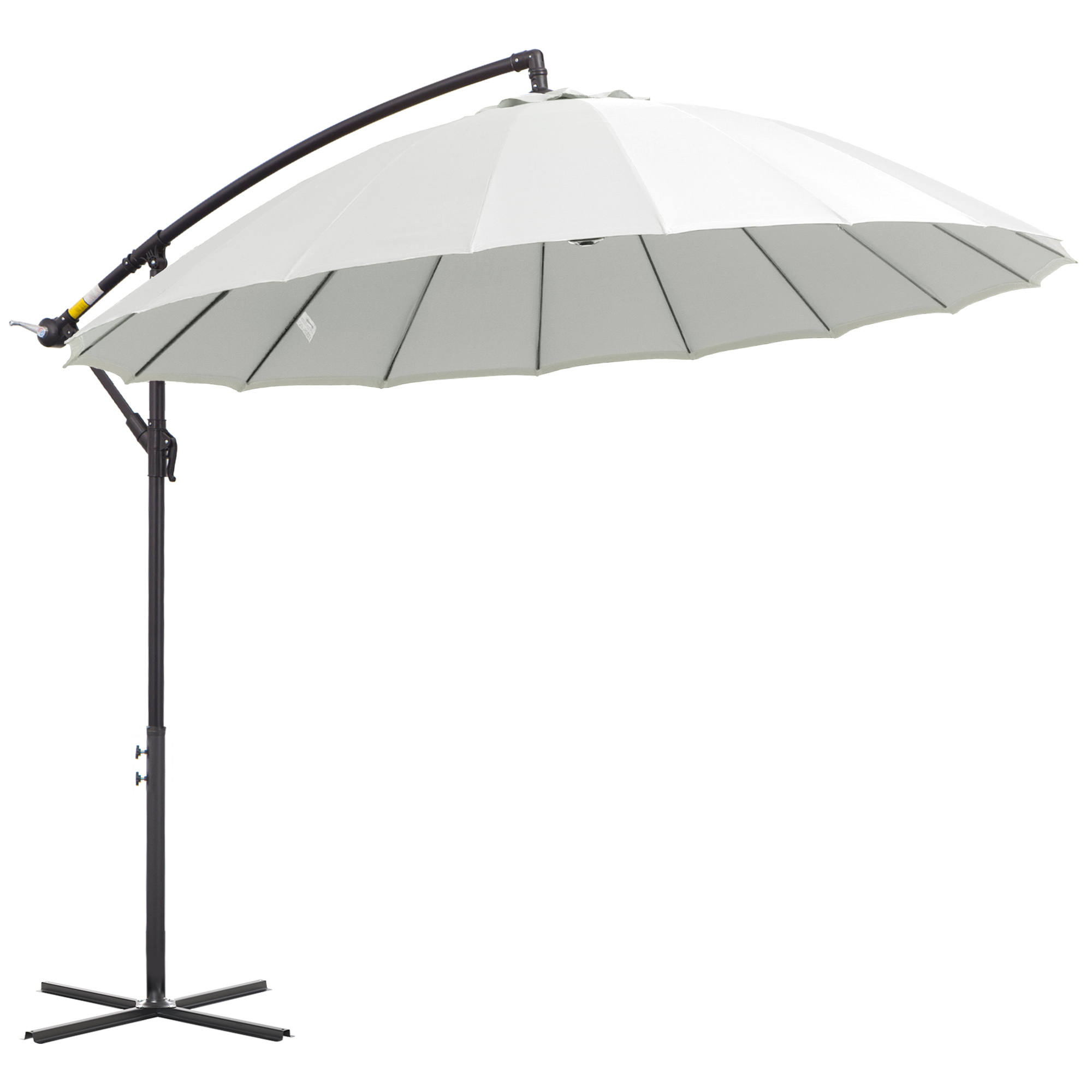Outsunny Umbrelă Suspendată cu Braț Lateral Φ296cm pentru Patio și Grădină, Deschidere Ușoară, Design Elegant, Alb Crem | Aosom Romania Outsunny Umbrelă Suspendată cu Braț Lateral Φ296cm pentru Patio și Grădină, Deschidere Ușoară, Design Elegant, Alb Crem | Aosom Romania