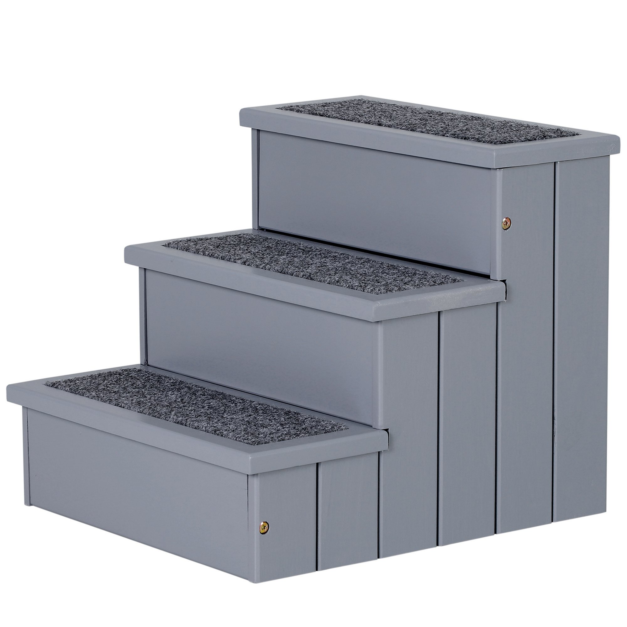 PawHut Scară Ajutor Câini 3 Trepte Antiderapante cu Depozitare, 40.5x44.5x38cm, Gri | Aosom Romania PawHut Scară Ajutor Câini 3 Trepte Antiderapante cu Depozitare, 40.5x44.5x38cm, Gri | Aosom Romania