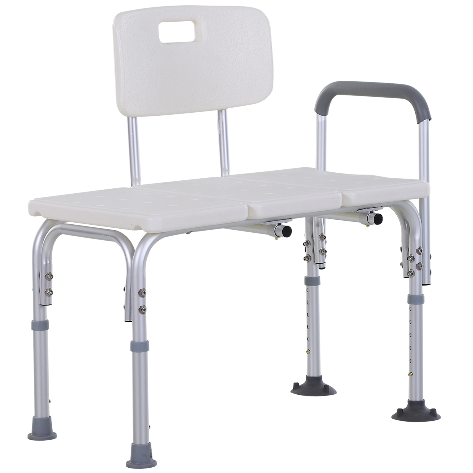 Scaun de Baie HOMCOM Antialunecare, pentru Dus, Înălțime Ajustabilă, cu Cotiere și Picioare de Siguranță, 68.5x40.5cm | Aosom Romania Scaun de Baie HOMCOM Antialunecare, pentru Dus, Înălțime Ajustabilă, cu Cotiere și Picioare de Siguranță, 68.5x40.5cm | Aosom Romania