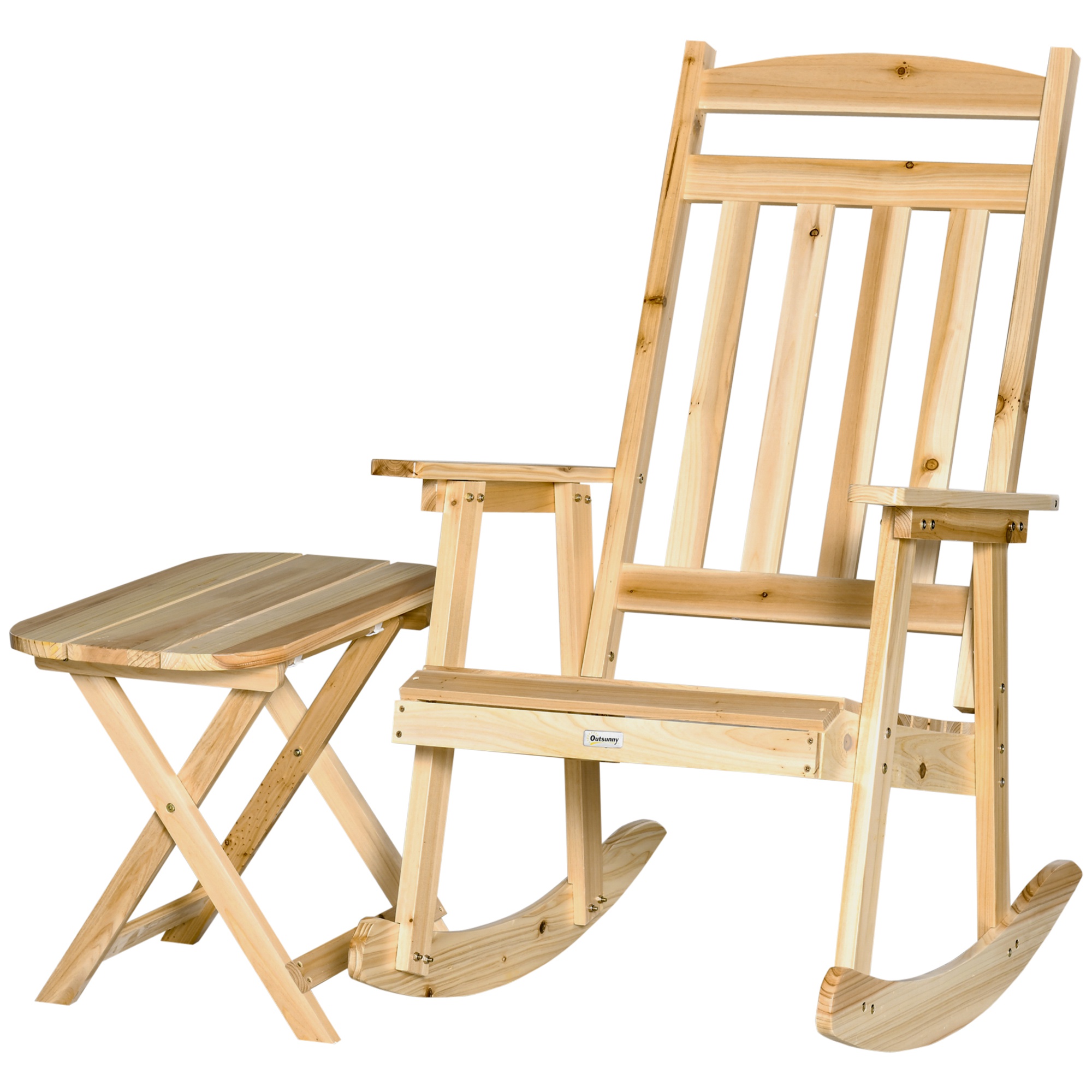 Set balansoar din lemn Outsunny, Set pentru exterior cu doua produse, cu balansoar si masuta de cafea pliabila, Curte si gradina, Natural Set balansoar din lemn Outsunny, Set pentru exterior cu doua produse, cu balansoar si masuta de cafea pliabila, Curte si gradina, Natural