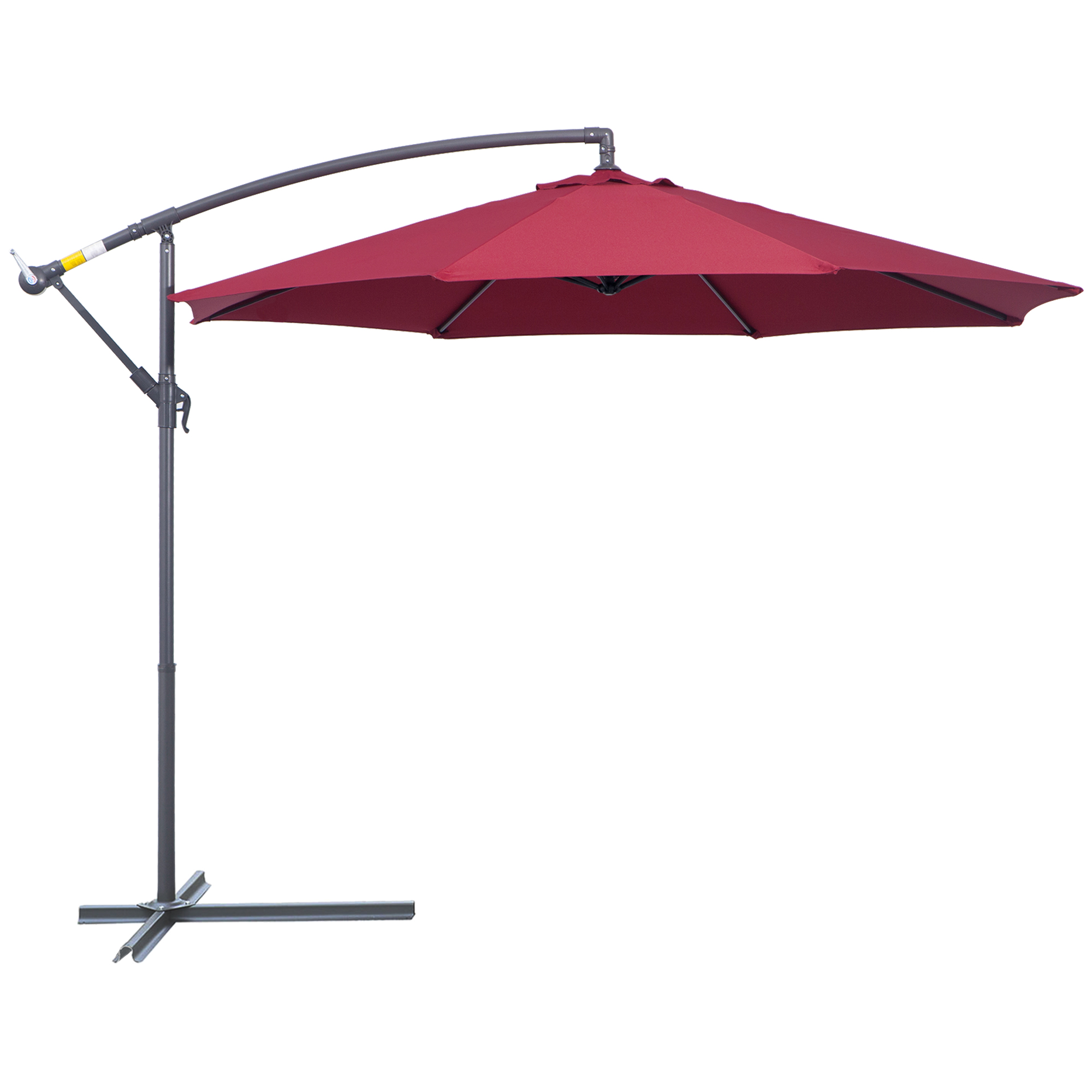 Umbrela Parasolara Decentrata Outsunny, Metal, Bordeaux, Φ3x2.6m | Aosom RO Umbrela Parasolara Decentrata Outsunny, Metal, Bordeaux, Φ3x2.6m | Aosom RO