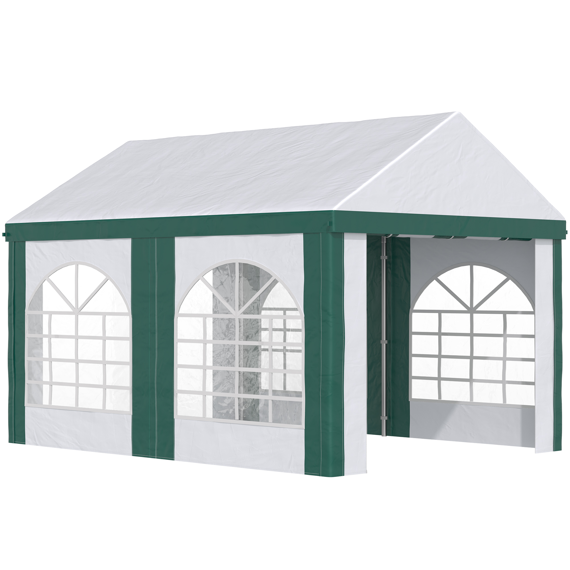 Cort pentru petreceri Outsunny, pereti laterali, 4 ferestre, usi duble, 4x3m| Aosom RO Cort pentru petreceri Outsunny, pereti laterali, 4 ferestre, usi duble, 4x3m| Aosom RO