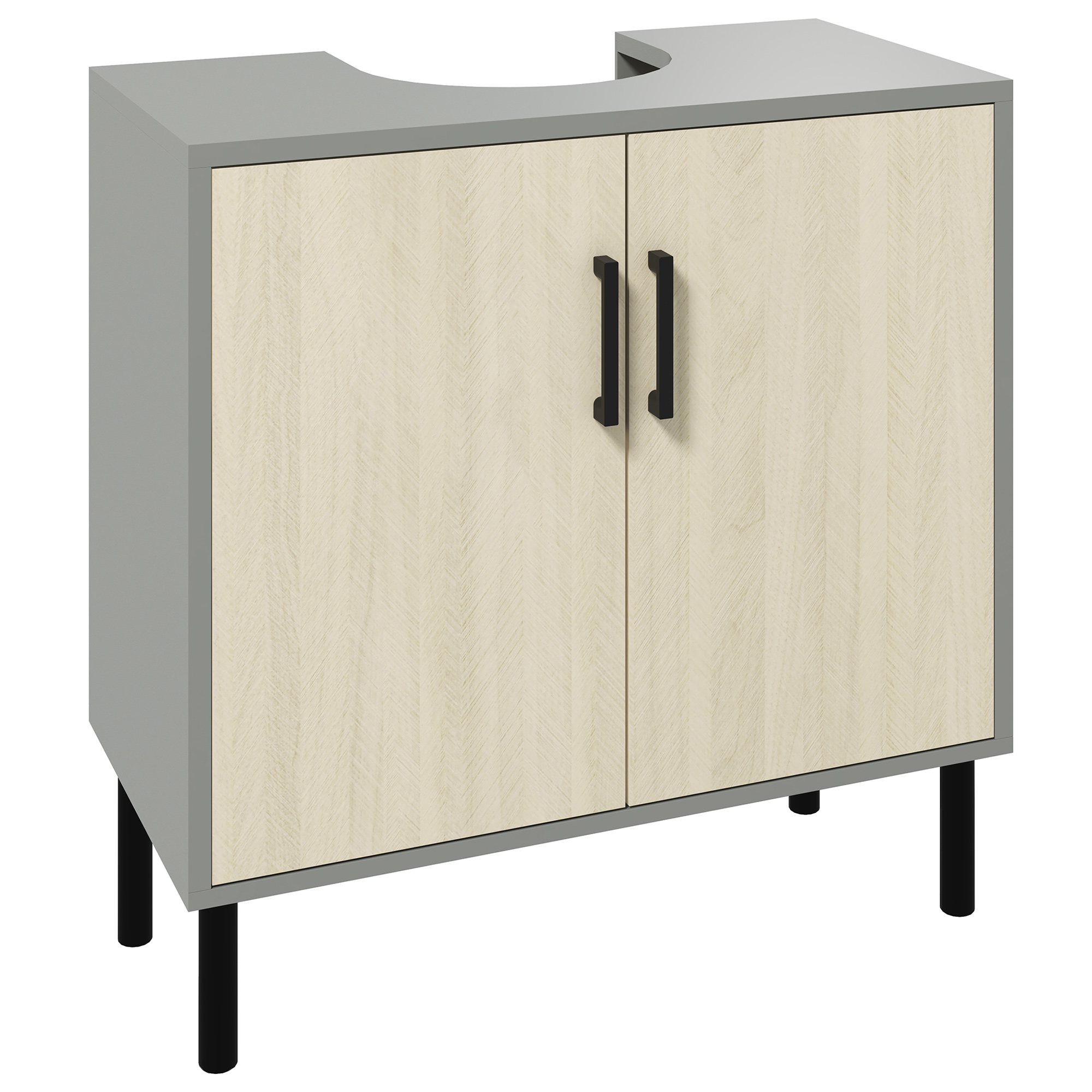 Dulap sub Chiuveta, Dulap pentru Chiuveta de Baie, Dulap de Depozitare pentru Chiuveta, 60 x 30 x 60 cm, Ton Natural kleankin | Aosom RO Dulap sub Chiuveta, Dulap pentru Chiuveta de Baie, Dulap de Depozitare pentru Chiuveta, 60 x 30 x 60 cm, Ton Natural kleankin | Aosom RO