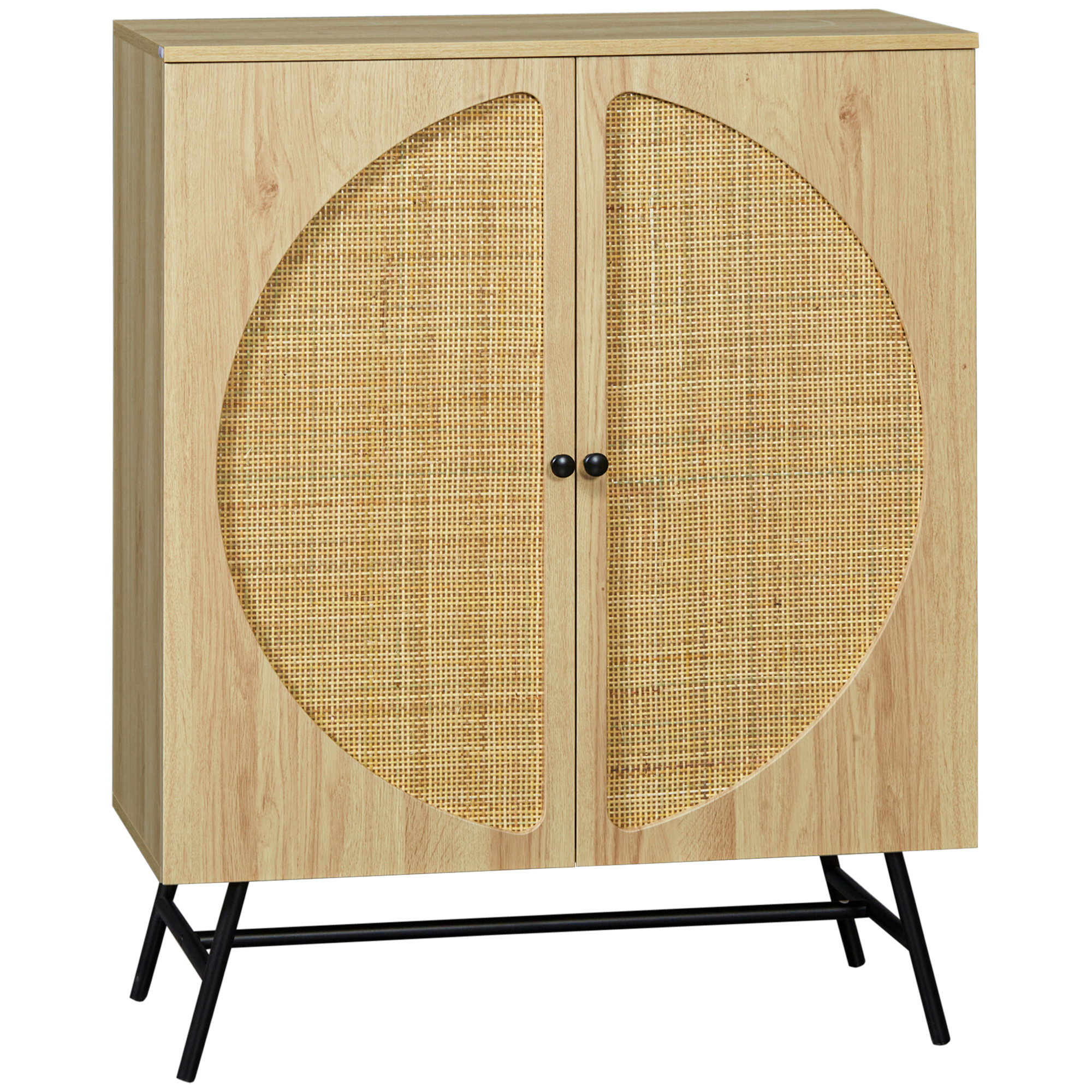 HOMCOM Dulap din Ratan cu 2 Nivele de Depozitare și Uși Duble, Design Natural, pentru Orice Cameră | Aosom Romania HOMCOM Dulap din Ratan cu 2 Nivele de Depozitare și Uși Duble, Design Natural, pentru Orice Cameră | Aosom Romania