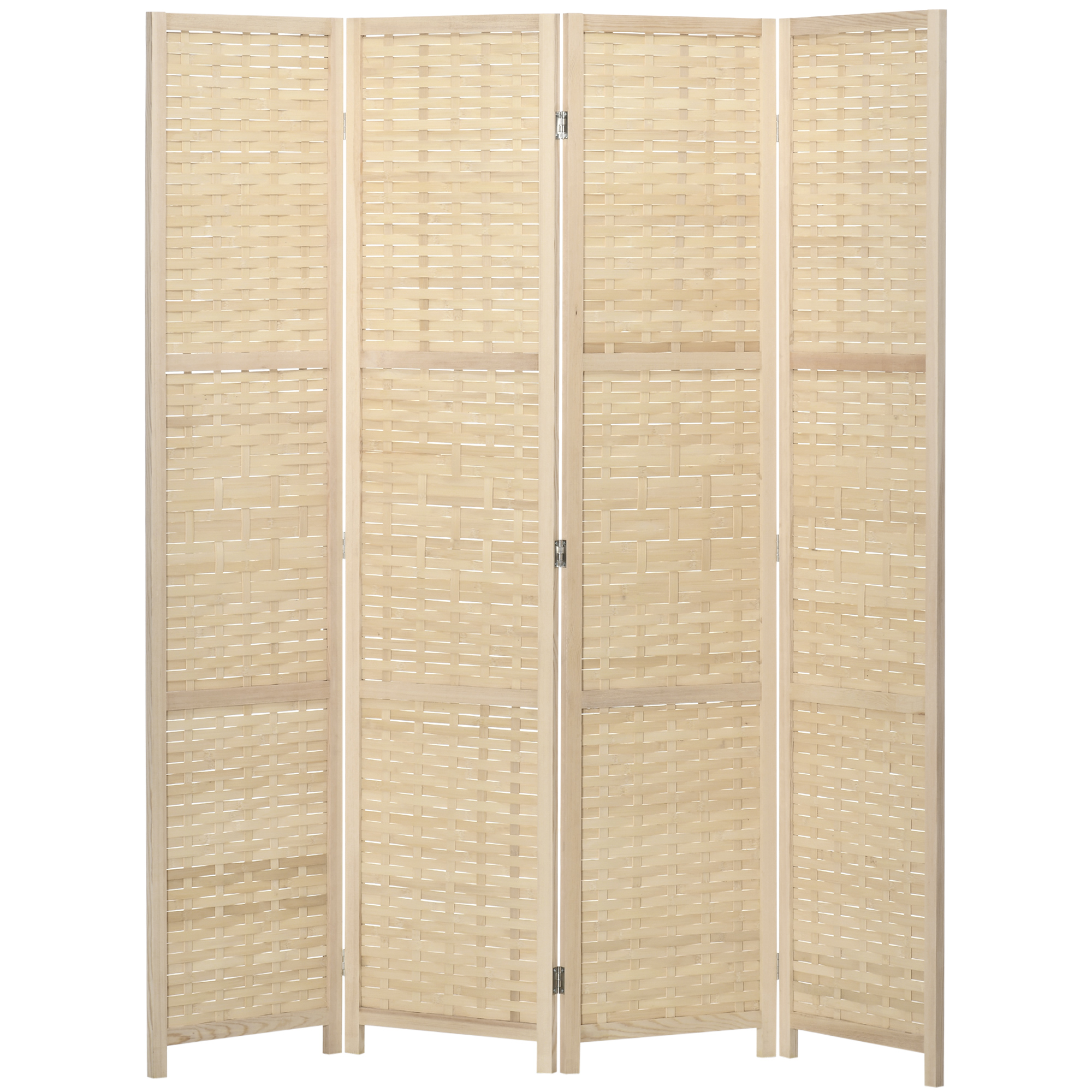 HOMCOM Separator de Cameră din Lemn și Bambus, Paravan Pliabil, Design Modern pentru Acasă și Birou | Aosom Romania HOMCOM Separator de Cameră din Lemn și Bambus, Paravan Pliabil, Design Modern pentru Acasă și Birou | Aosom Romania