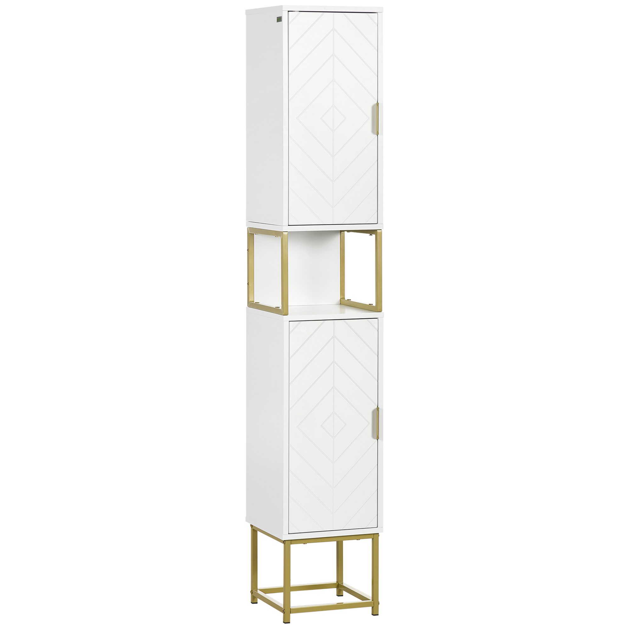 kleankin Dulap baie cu dulapuri si compartimente deschise, mobilier pentru baie de dimensiuni reduse din MDF | AOSOM RO kleankin Dulap baie cu dulapuri si compartimente deschise, mobilier pentru baie de dimensiuni reduse din MDF | AOSOM RO