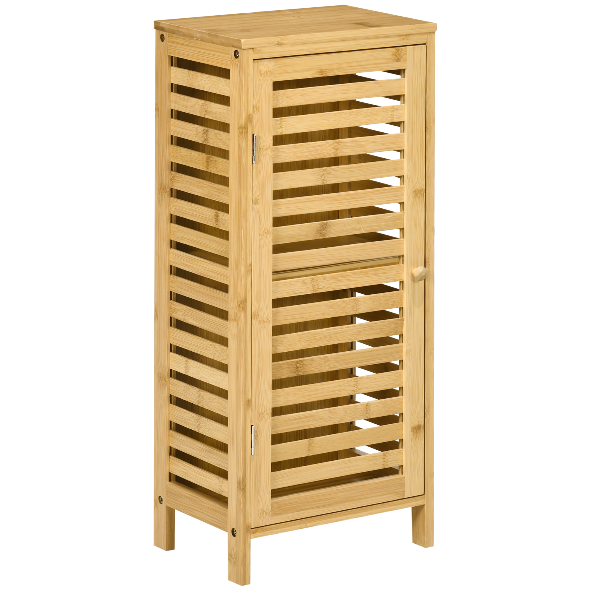 Kleankin Dulap pentru Baie din Bambus, Spațiu de Depozitare Pardoseală cu Raft Reglabil, Design Natural | Aosom Romania Kleankin Dulap pentru Baie din Bambus, Spațiu de Depozitare Pardoseală cu Raft Reglabil, Design Natural | Aosom Romania