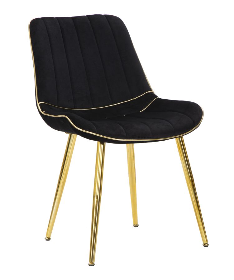 Mauro Ferretti SCAUN PARIS NEGRU/AURIU SET 2 BUC CM 51X59X79 Mauro Ferretti SCAUN PARIS NEGRU/AURIU SET 2 BUC CM 51X59X79