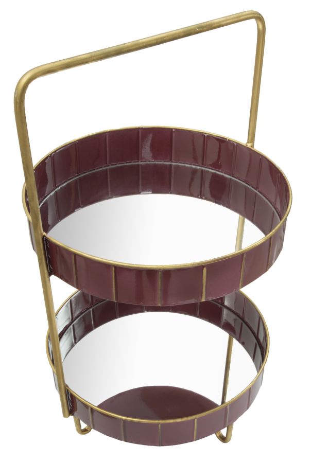 Mauro Ferretti Suport Tavi Duble Glam Bordeaux Cm 36,5X34,5X56,5 Mauro Ferretti Suport Tavi Duble Glam Bordeaux Cm 36,5X34,5X56,5