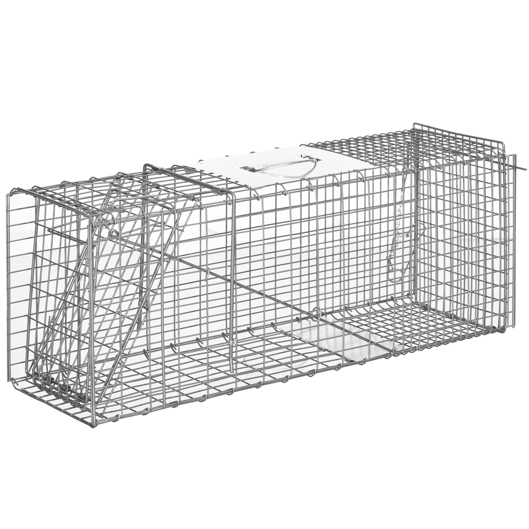 Outsunny Capcana pentru animale , 81 x 26 x 34,5 cm Cusca umana pentru rozatoare pentru iepuri, pisici fara stapan | AOSOM RO Outsunny Capcana pentru animale , 81 x 26 x 34,5 cm Cusca umana pentru rozatoare pentru iepuri, pisici fara stapan | AOSOM RO