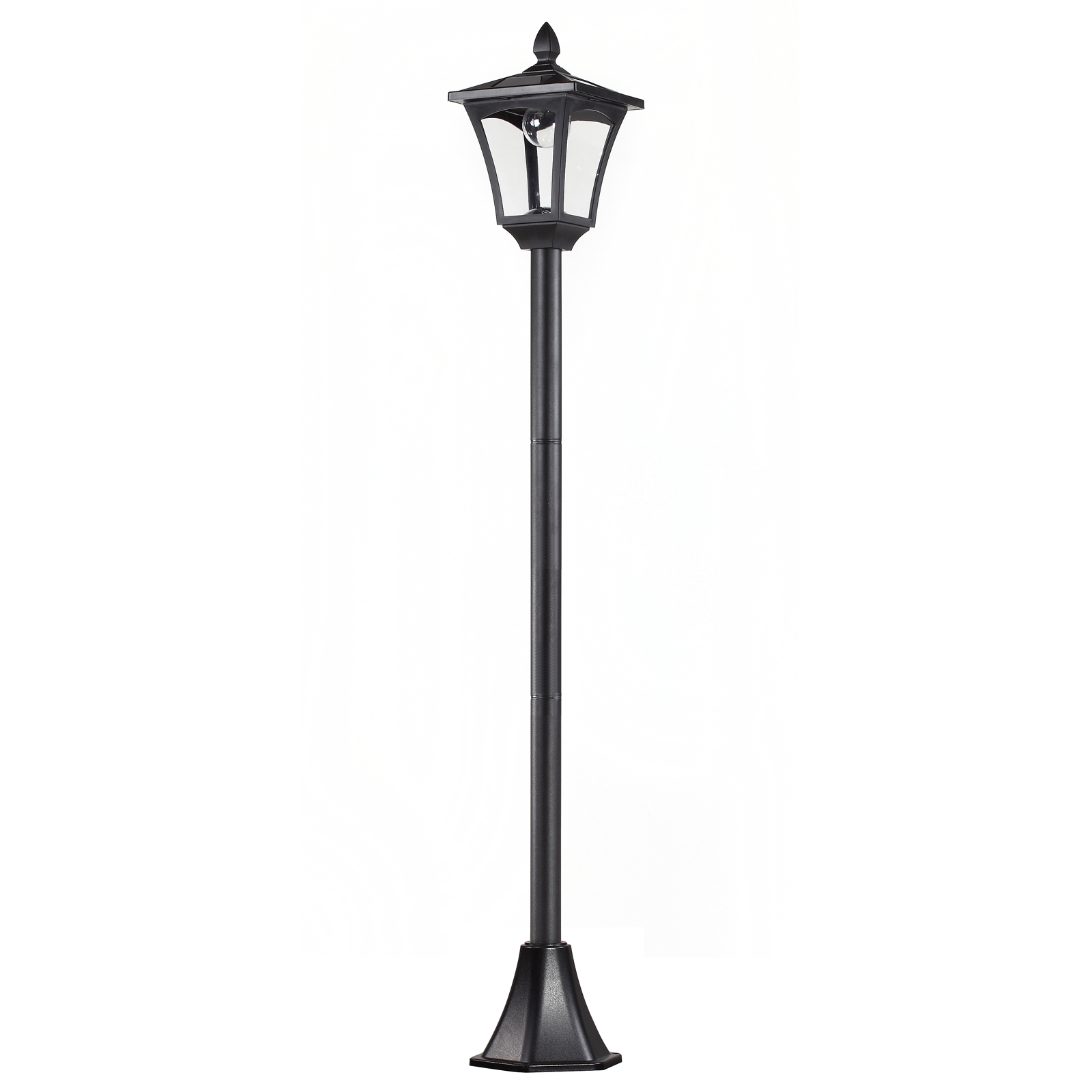 Outsunny Lanternă Solară pentru Grădină, Felinar LED cu Panouri Solare, Design Modern, 18x18x160 cm, Negru | Aosom Romania Outsunny Lanternă Solară pentru Grădină, Felinar LED cu Panouri Solare, Design Modern, 18x18x160 cm, Negru | Aosom Romania