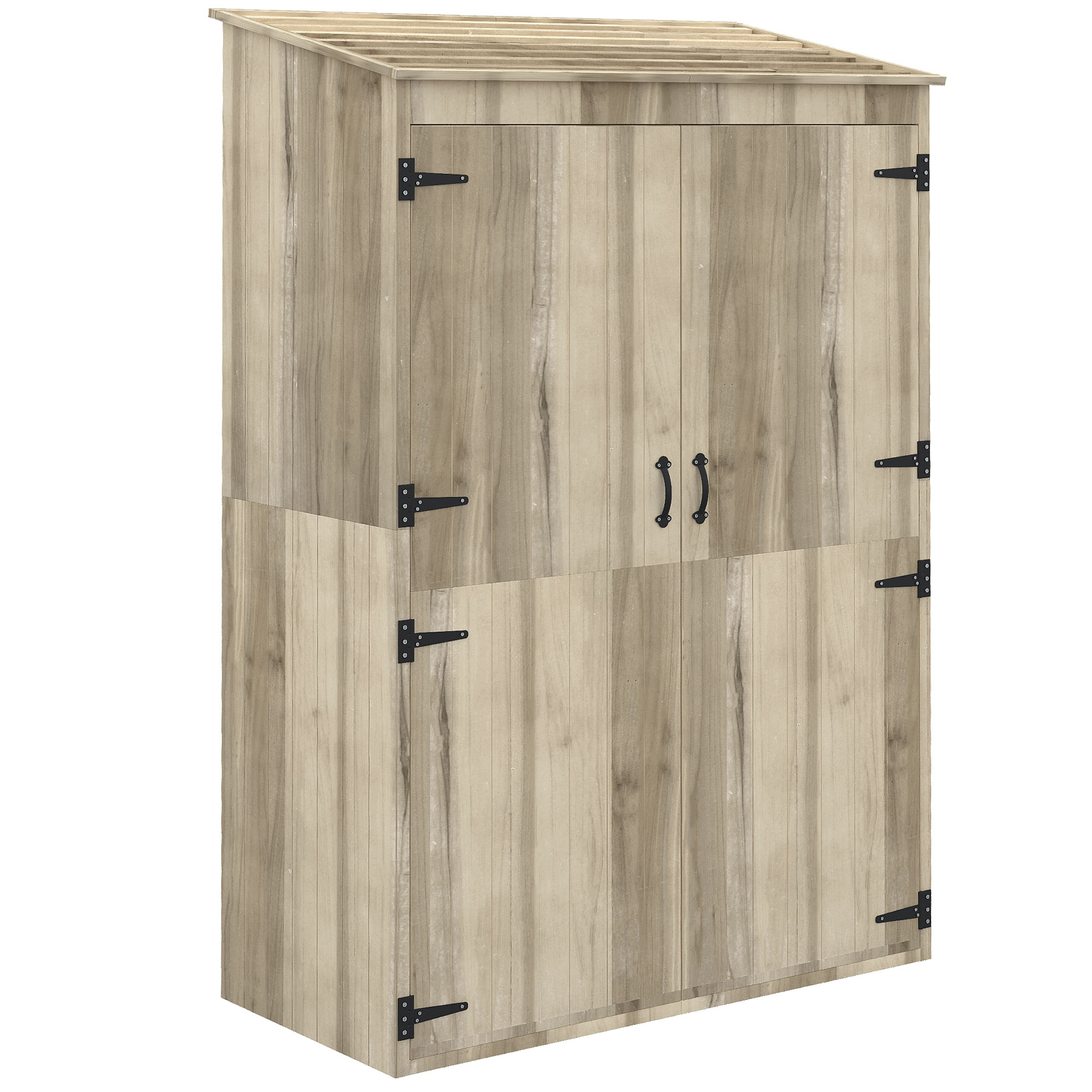 Outsunny Magazie de Gradina din Lemn pentru Depozitarea Uneltelor, Magazie de Gradina cu Usi Duble cu Magneti | AOSOM RO Outsunny Magazie de Gradina din Lemn pentru Depozitarea Uneltelor, Magazie de Gradina cu Usi Duble cu Magneti | AOSOM RO