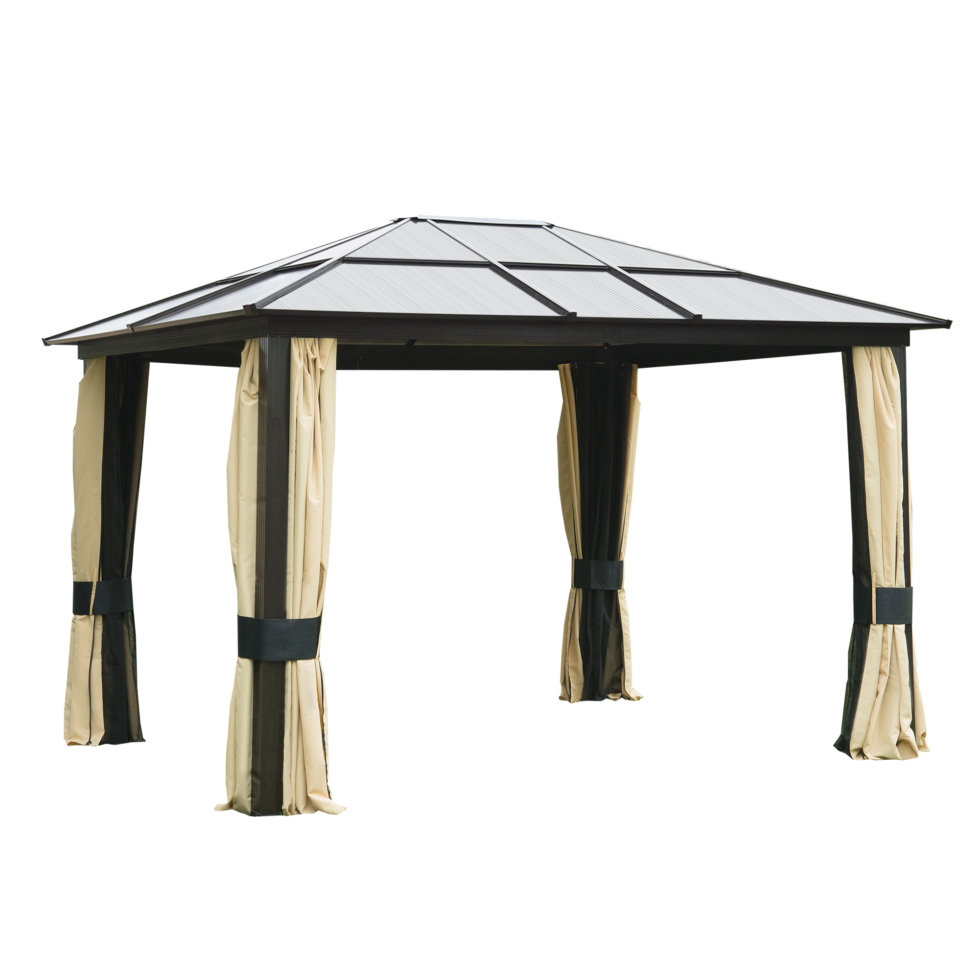 Outsunny Pavilion de Lux din Aluminiu Cort pentru Gradina 3x3.6x2.65m Outsunny Pavilion de Lux din Aluminiu Cort pentru Gradina 3x3.6x2.65m