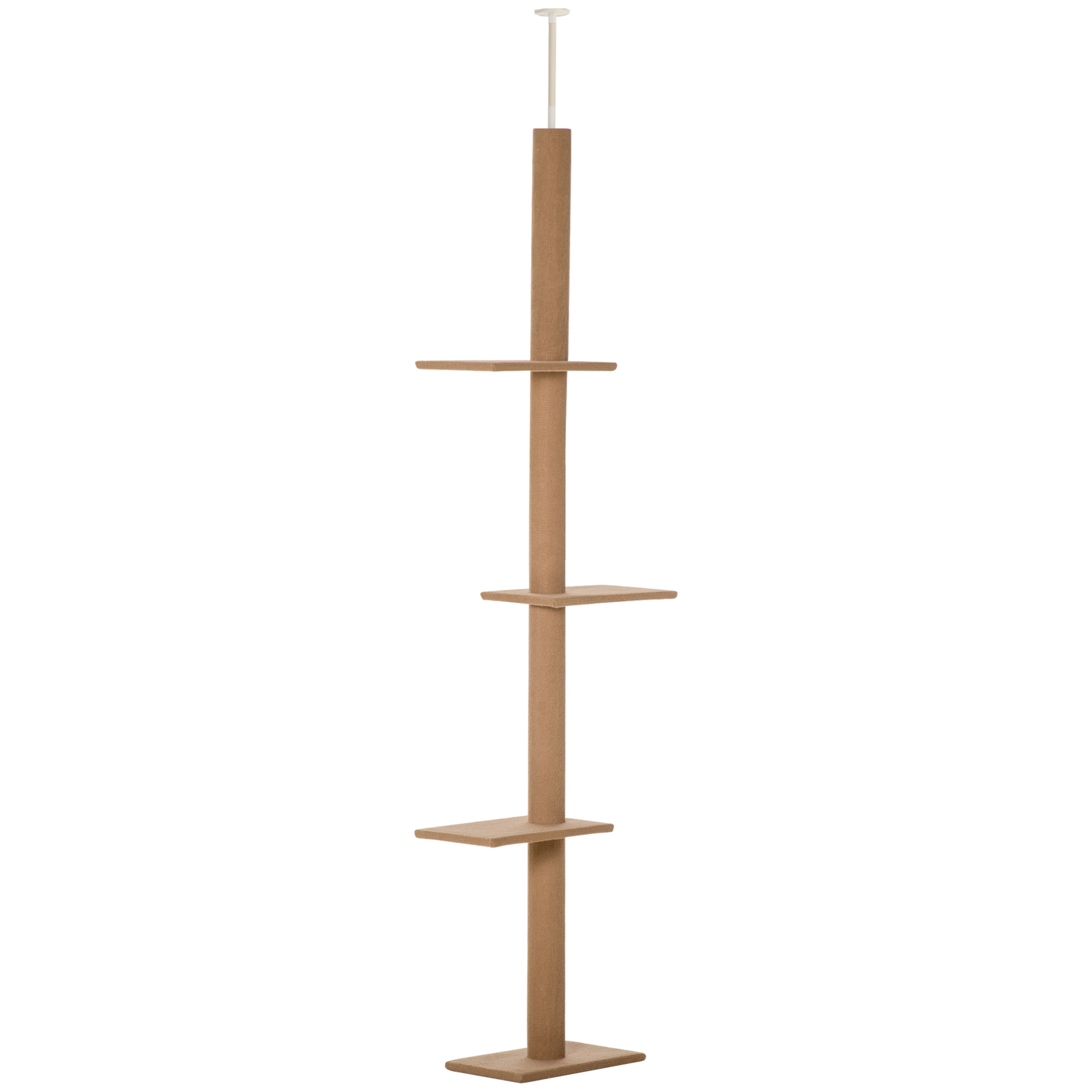 Stâlp de Zgâriat Reglabil PawHut pentru Pisici, 4 Nivele, Coloană Tapitată, Gri, 43x27x228-260cm | Aosom Romania Stâlp de Zgâriat Reglabil PawHut pentru Pisici, 4 Nivele, Coloană Tapitată, Gri, 43x27x228-260cm | Aosom Romania