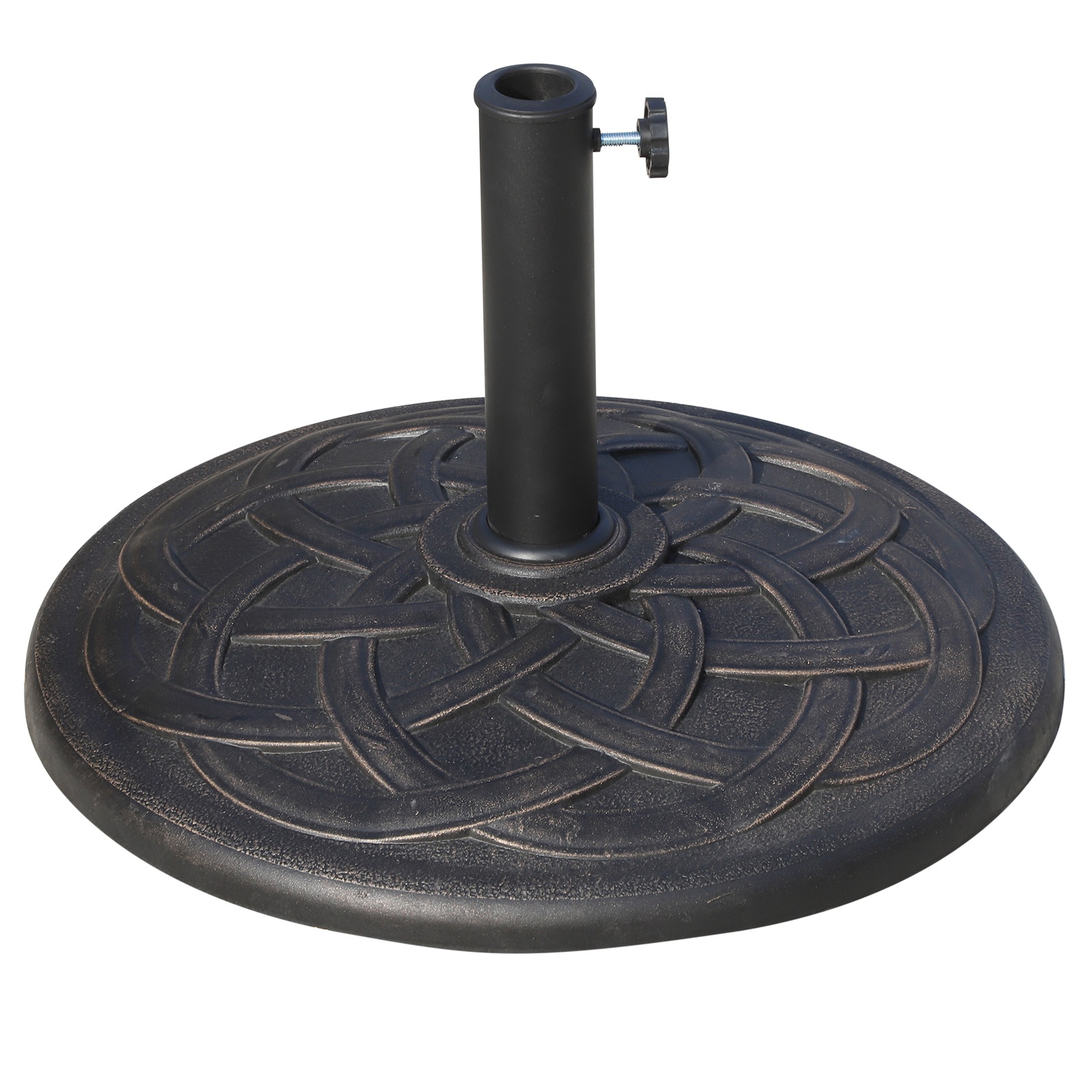 Baza pentru Umbrela de Gradina Outsunny din Rasina, Φ54.5cm 19kg, Bronz | Aosom RO Baza pentru Umbrela de Gradina Outsunny din Rasina, Φ54.5cm 19kg, Bronz | Aosom RO
