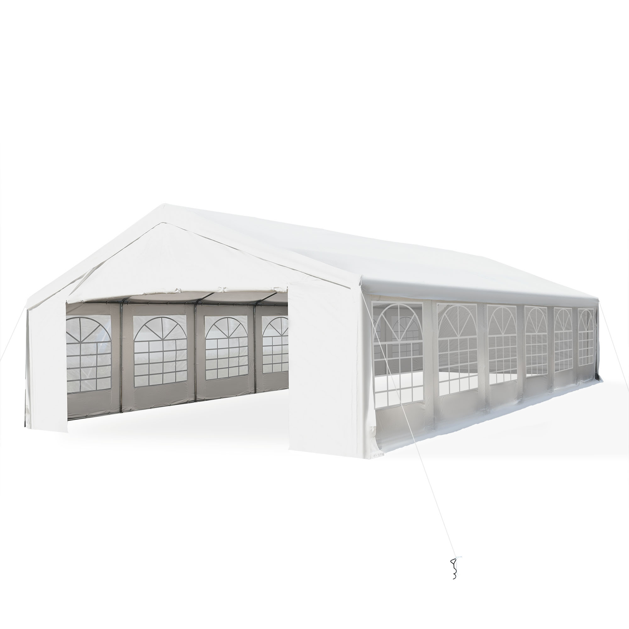 Cort Outsunny pentru Evenimente în Grădină cu Pereți Detașabili, Structură din Oțel și Polipropilenă, Spațios 1200x600x320cm, Alb | Aosom Romania Cort Outsunny pentru Evenimente în Grădină cu Pereți Detașabili, Structură din Oțel și Polipropilenă, Spațios 1200x600x320cm, Alb | Aosom Romania