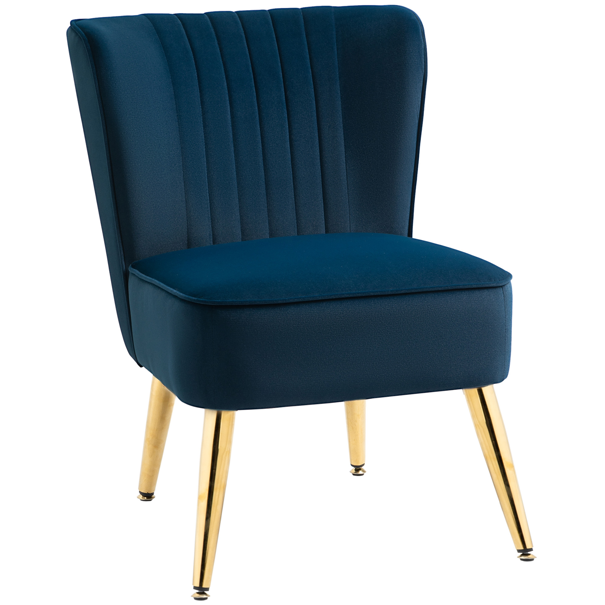 Fotoliu Modern in Stil Scandinav pentru Living, Fotoliu Captusit si Tapitat cu Material Catifelat, 56x65,5x82,5cm - Albastru HOMCOM | Aosom RO Fotoliu Modern in Stil Scandinav pentru Living, Fotoliu Captusit si Tapitat cu Material Catifelat, 56x65,5x82,5cm - Albastru HOMCOM | Aosom RO