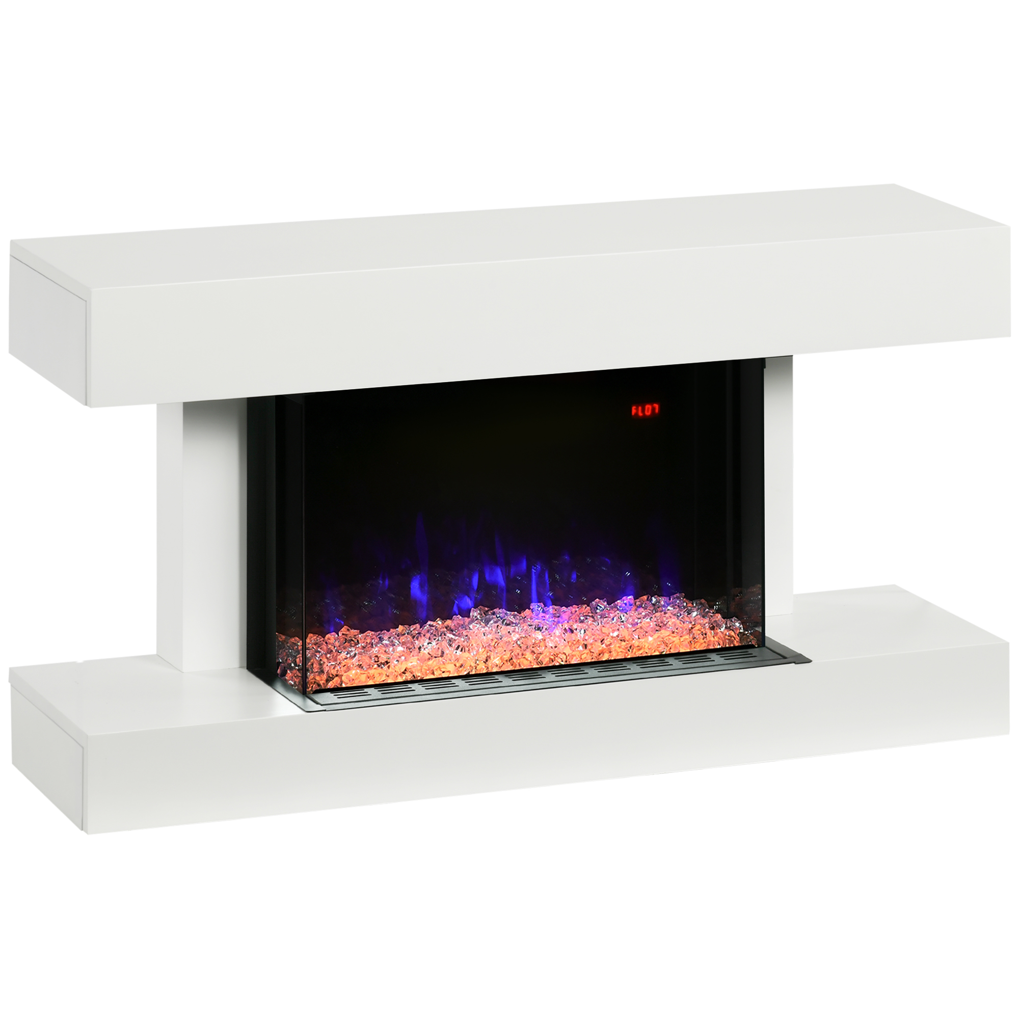 HOMCOM 1000W/2000W Semineu Electric cu Ambient, 54,5 cm, Semineu Independent si de Perete cu Telecomanda, Protectie Impotriva Supraincalzirii, Alb HOMCOM 1000W/2000W Semineu Electric cu Ambient, 54,5 cm, Semineu Independent si de Perete cu Telecomanda, Protectie Impotriva Supraincalzirii, Alb