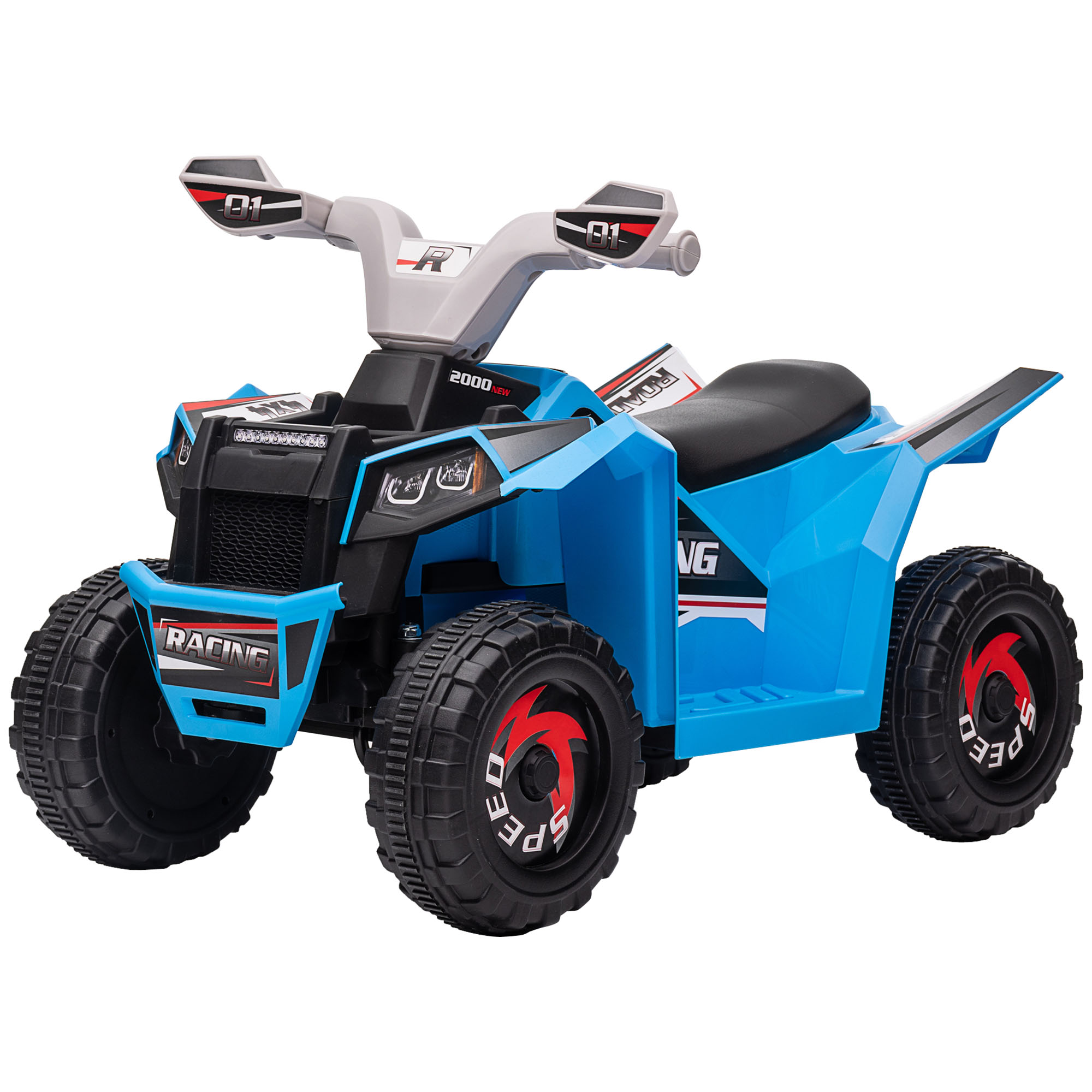 HOMCOM ATV pentru Copii 18-36 Luni din PP și Metal cu Roți Rezistente, Viteză Max 2.5 km/h, Design Atractiv, Albastru Gri și Negru | Aosom Romania HOMCOM ATV pentru Copii 18-36 Luni din PP și Metal cu Roți Rezistente, Viteză Max 2.5 km/h, Design Atractiv, Albastru Gri și Negru | Aosom Romania
