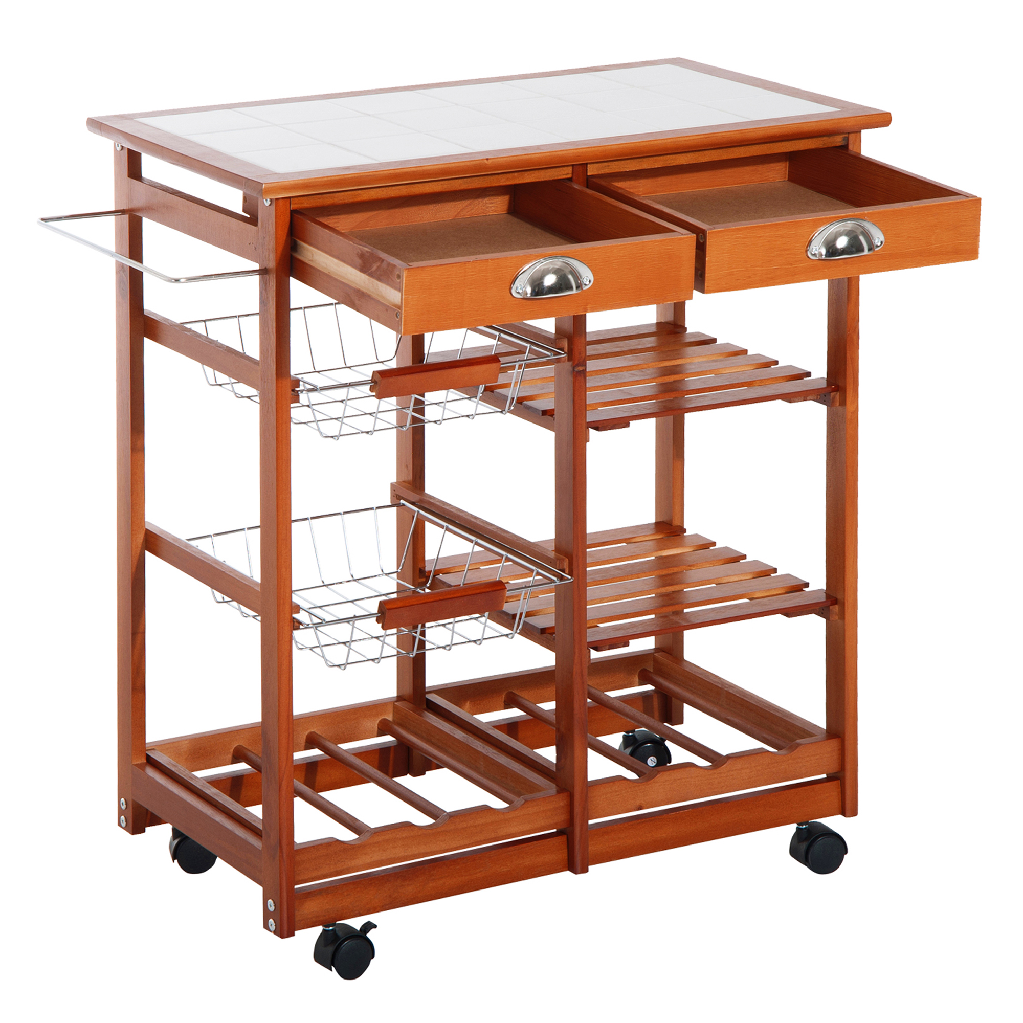 HOMCOM, Carucior bucatarie, dulap cu roti, dulap cu sertare, mobilier pentru bucatarie, maro | Aosom ro HOMCOM, Carucior bucatarie, dulap cu roti, dulap cu sertare, mobilier pentru bucatarie, maro | Aosom ro
