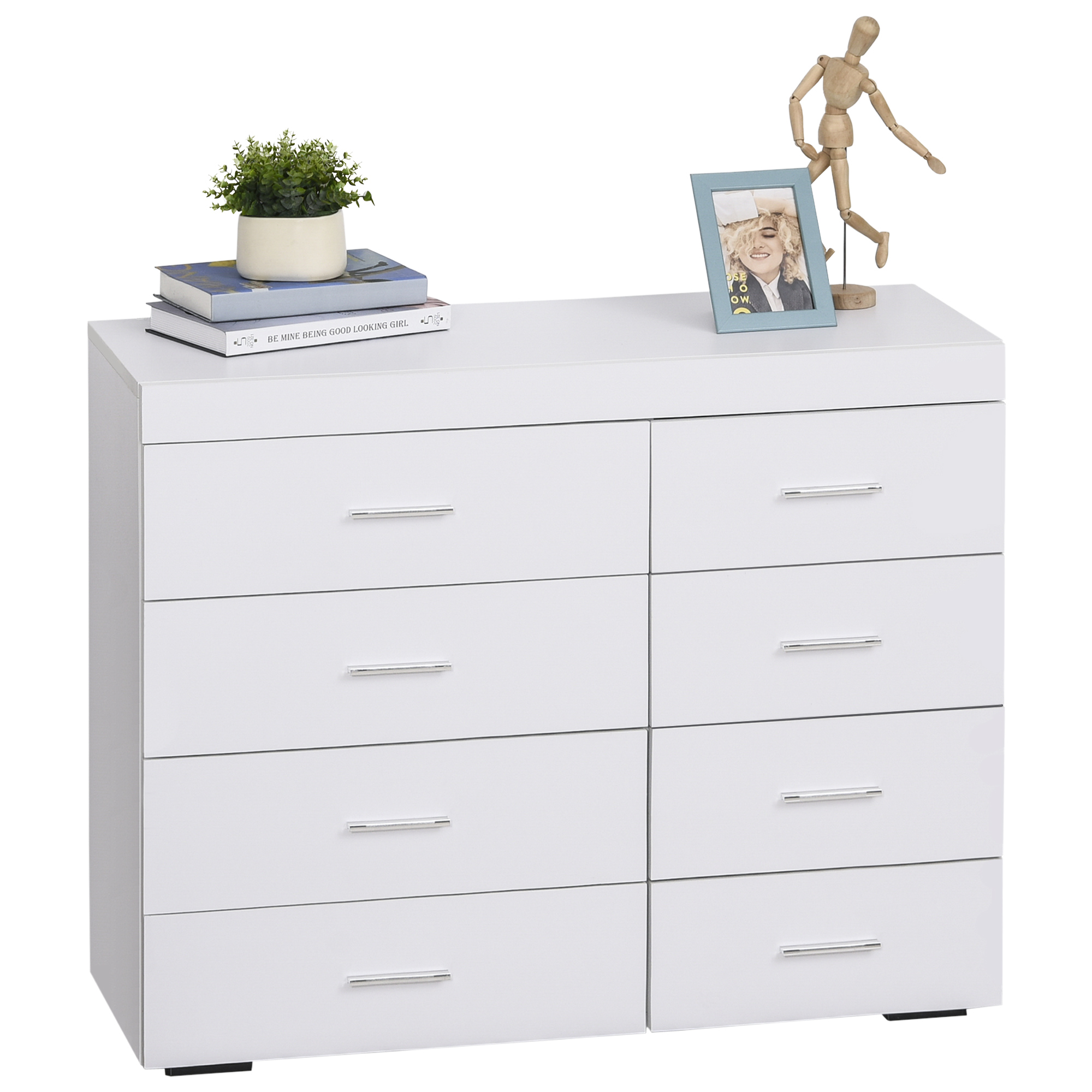 HOMCOM Comodă Elegantă pentru Acasă și Birou, Design Modern, în Lemn Alb, 90x35x73 cm, Spațiu Amplu de Depozitare | Aosom Romania HOMCOM Comodă Elegantă pentru Acasă și Birou, Design Modern, în Lemn Alb, 90x35x73 cm, Spațiu Amplu de Depozitare | Aosom Romania