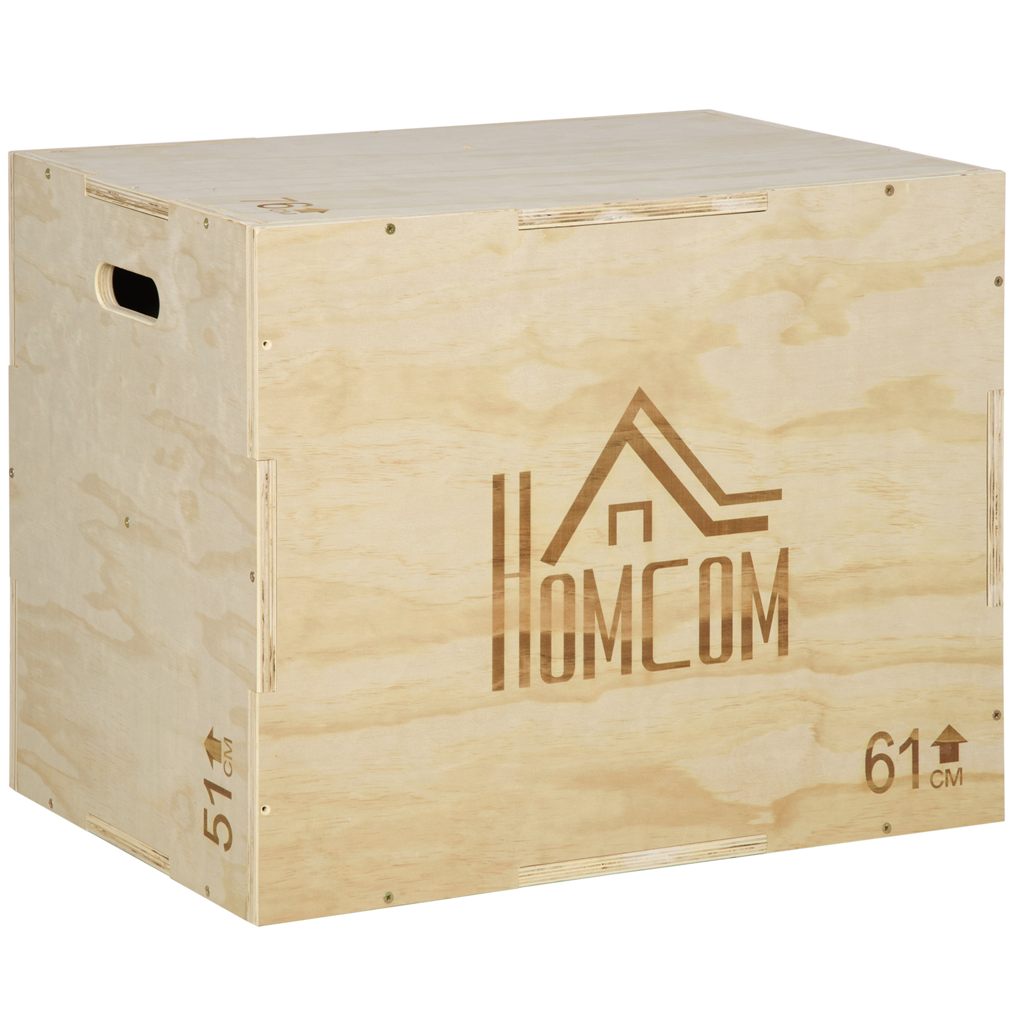 HOMCOM Cutie Pliometrică din Lemn 3 în 1, Îmbunătățește Săriturile, Antrenament Complet, 50/60/76cm Înălțime | Aosom Romania HOMCOM Cutie Pliometrică din Lemn 3 în 1, Îmbunătățește Săriturile, Antrenament Complet, 50/60/76cm Înălțime | Aosom Romania