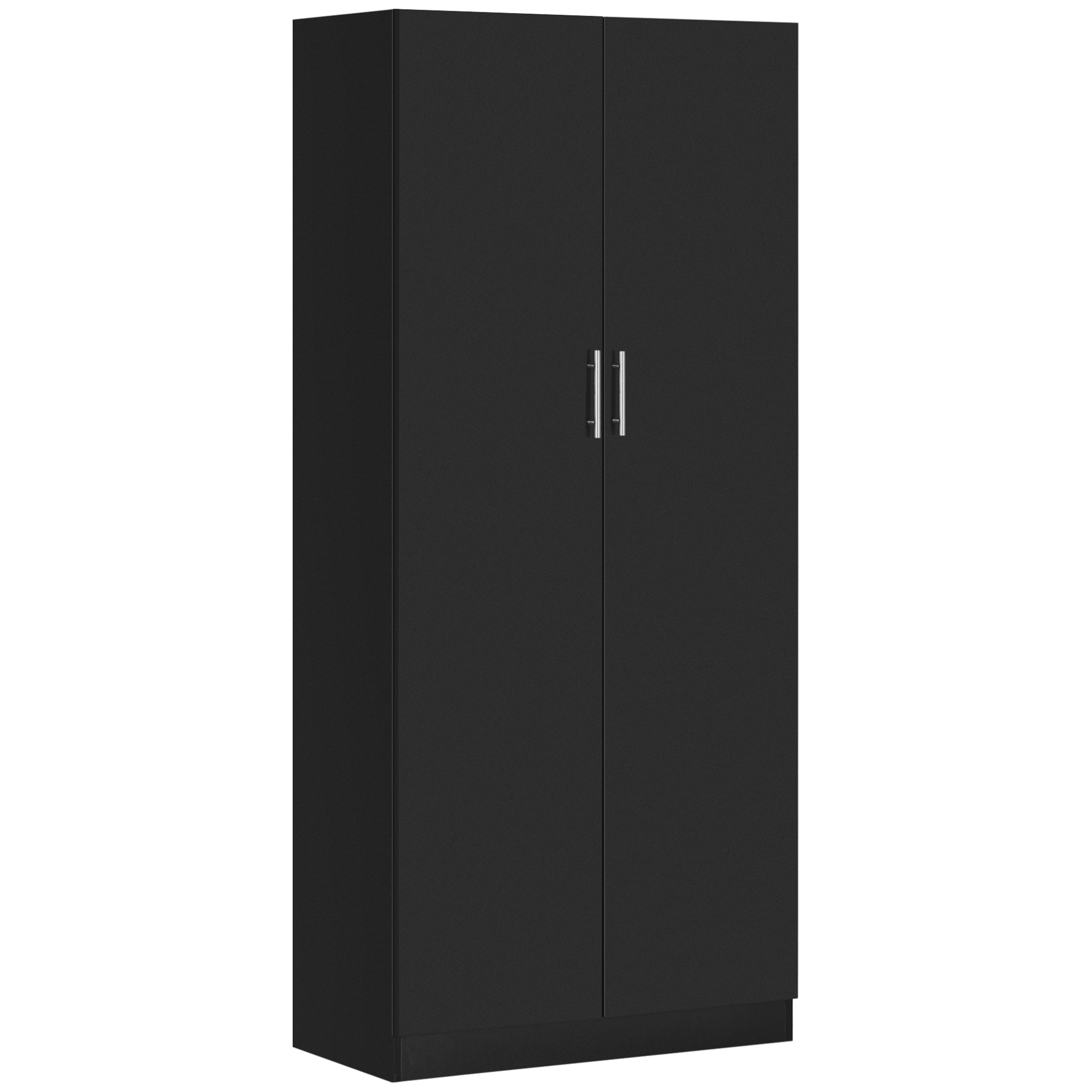 HOMCOM Dulap Modern cu 2 Uși și Rafturi de Depozitare, Mobilier de Organizare pentru Acasă, 180 cm, Gri | Aosom Romania HOMCOM Dulap Modern cu 2 Uși și Rafturi de Depozitare, Mobilier de Organizare pentru Acasă, 180 cm, Gri | Aosom Romania