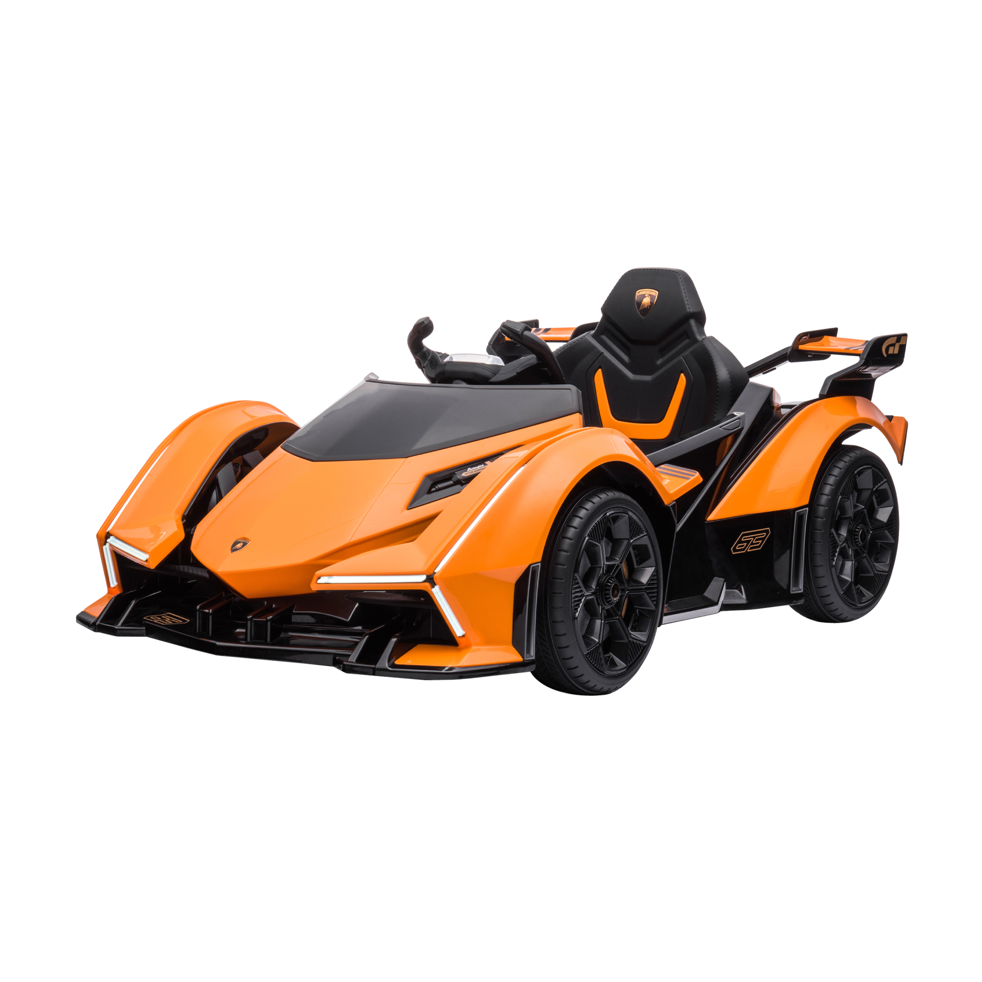 HOMCOM Masina Electrica pentru Copii, Automobil pentru Copii Lamborghini cu Telecomanda, Faruri LED si Muzica, Varsta 3+ Ani, Portocaliu | Aosom RO HOMCOM Masina Electrica pentru Copii, Automobil pentru Copii Lamborghini cu Telecomanda, Faruri LED si Muzica, Varsta 3+ Ani, Portocaliu | Aosom RO