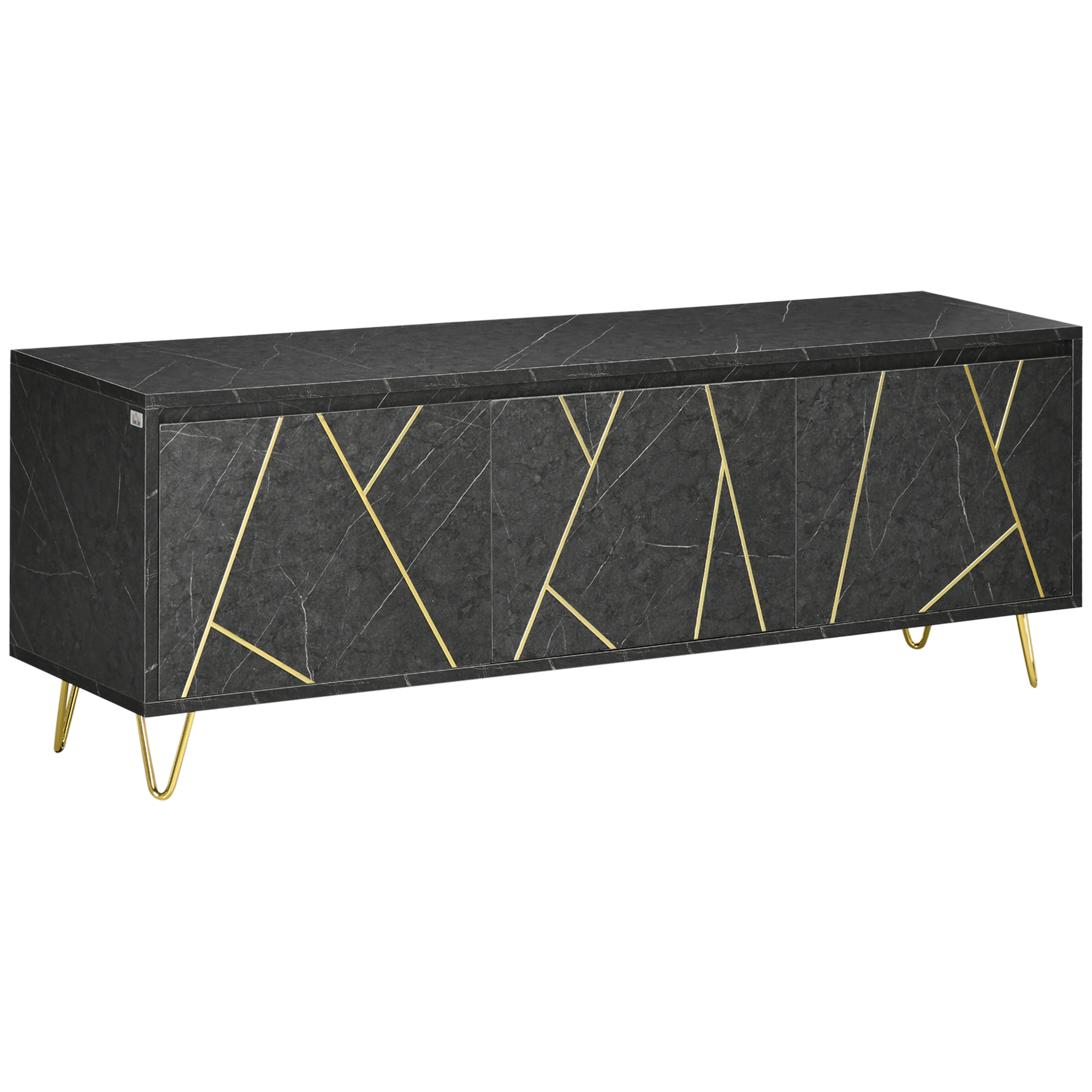 HOMCOM Mobilier TV Modern pentru Televizoare până la 65", cu Dulapuri și Uși cu Amortizare, Efect Marmură | Aosom Romania HOMCOM Mobilier TV Modern pentru Televizoare până la 65", cu Dulapuri și Uși cu Amortizare, Efect Marmură | Aosom Romania