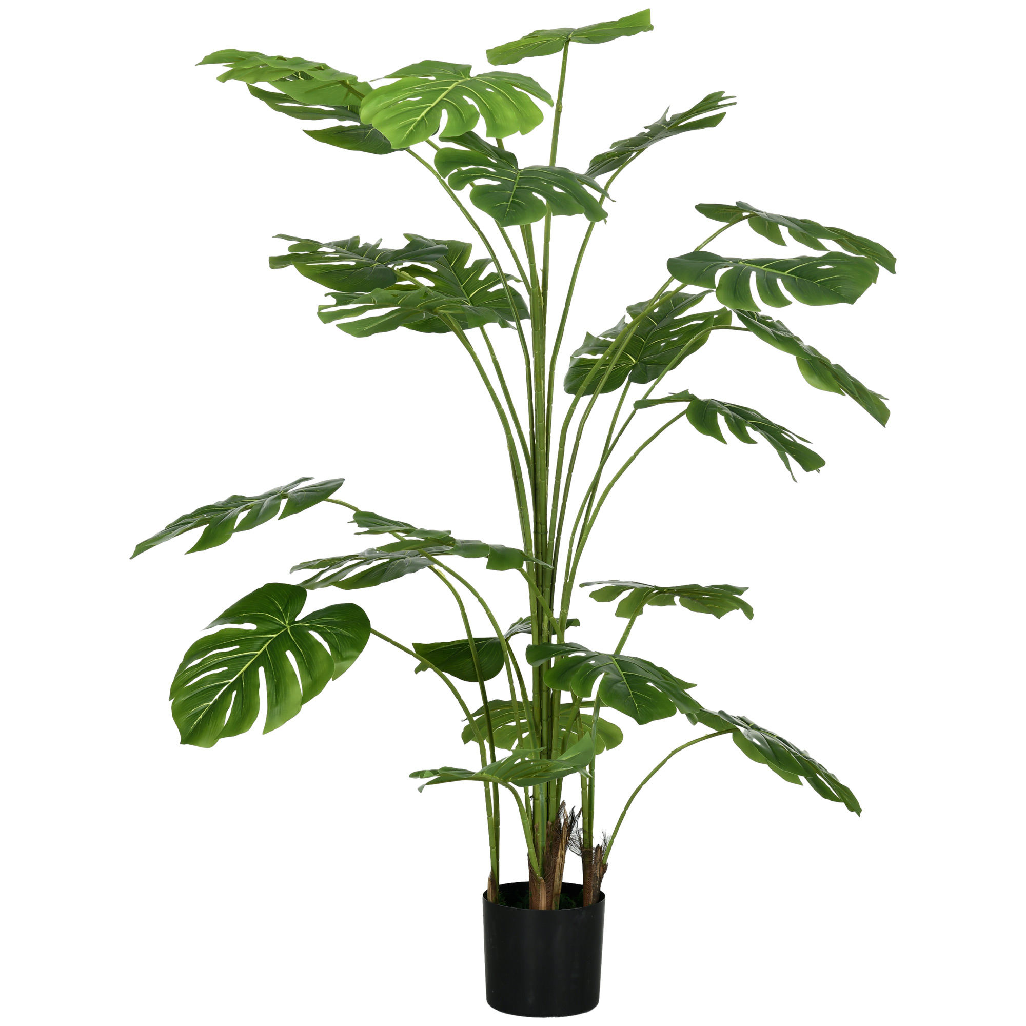 HOMCOM Monstera Deliciosa Artificiala cu Ghiveci, Planta Artificiala pentru Interior si Exterior pentru Decorarea Camerei de Zi de Acasa, 180cm HOMCOM Monstera Deliciosa Artificiala cu Ghiveci, Planta Artificiala pentru Interior si Exterior pentru Decorarea Camerei de Zi de Acasa, 180cm