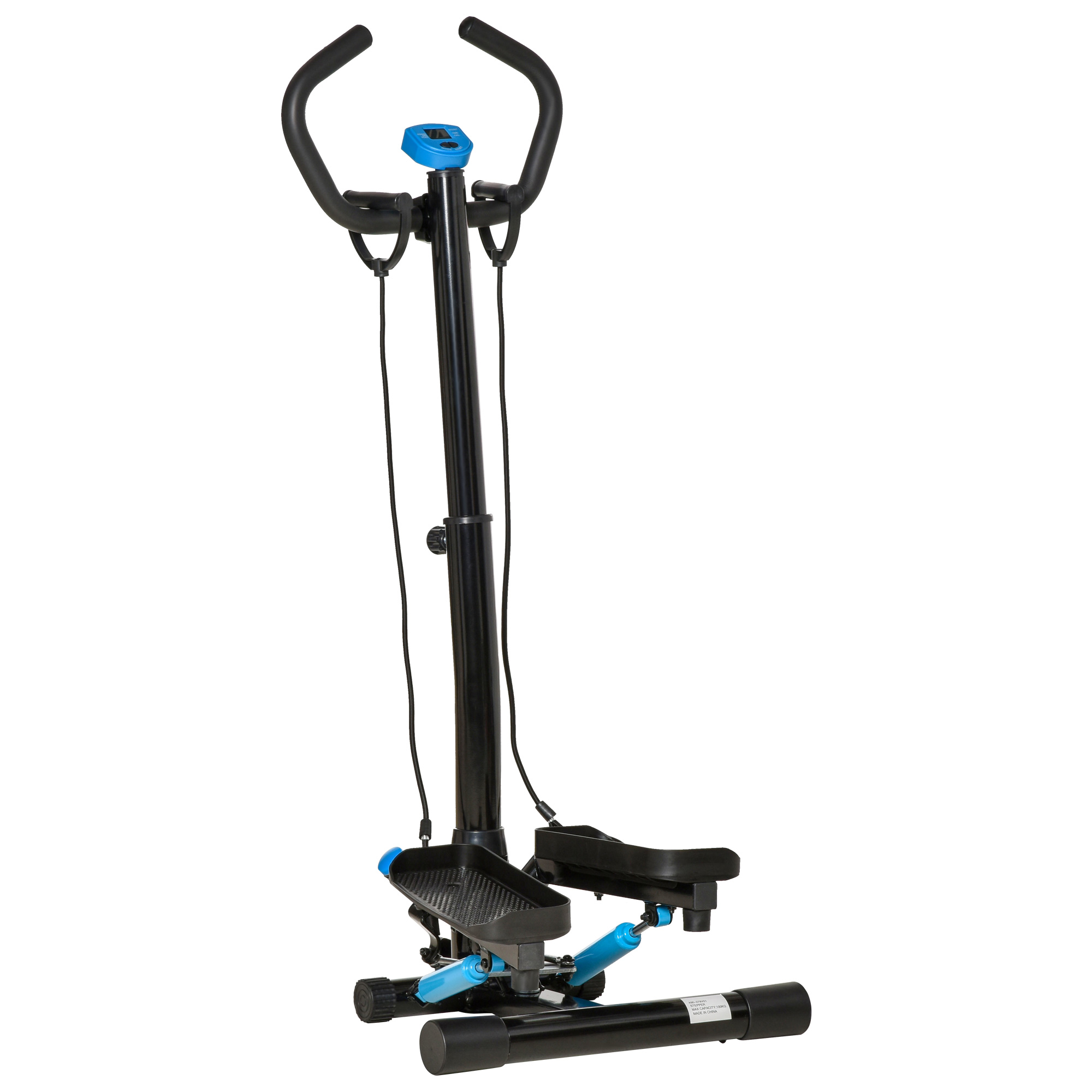 HOMCOM Stepper Fitness cu Twist pentru Exerciții Aerobice, Reglabil, cu Benzi de Rezistență, Ideal pentru Acasă și Birou, Albastru | Aosom Romania HOMCOM Stepper Fitness cu Twist pentru Exerciții Aerobice, Reglabil, cu Benzi de Rezistență, Ideal pentru Acasă și Birou, Albastru | Aosom Romania