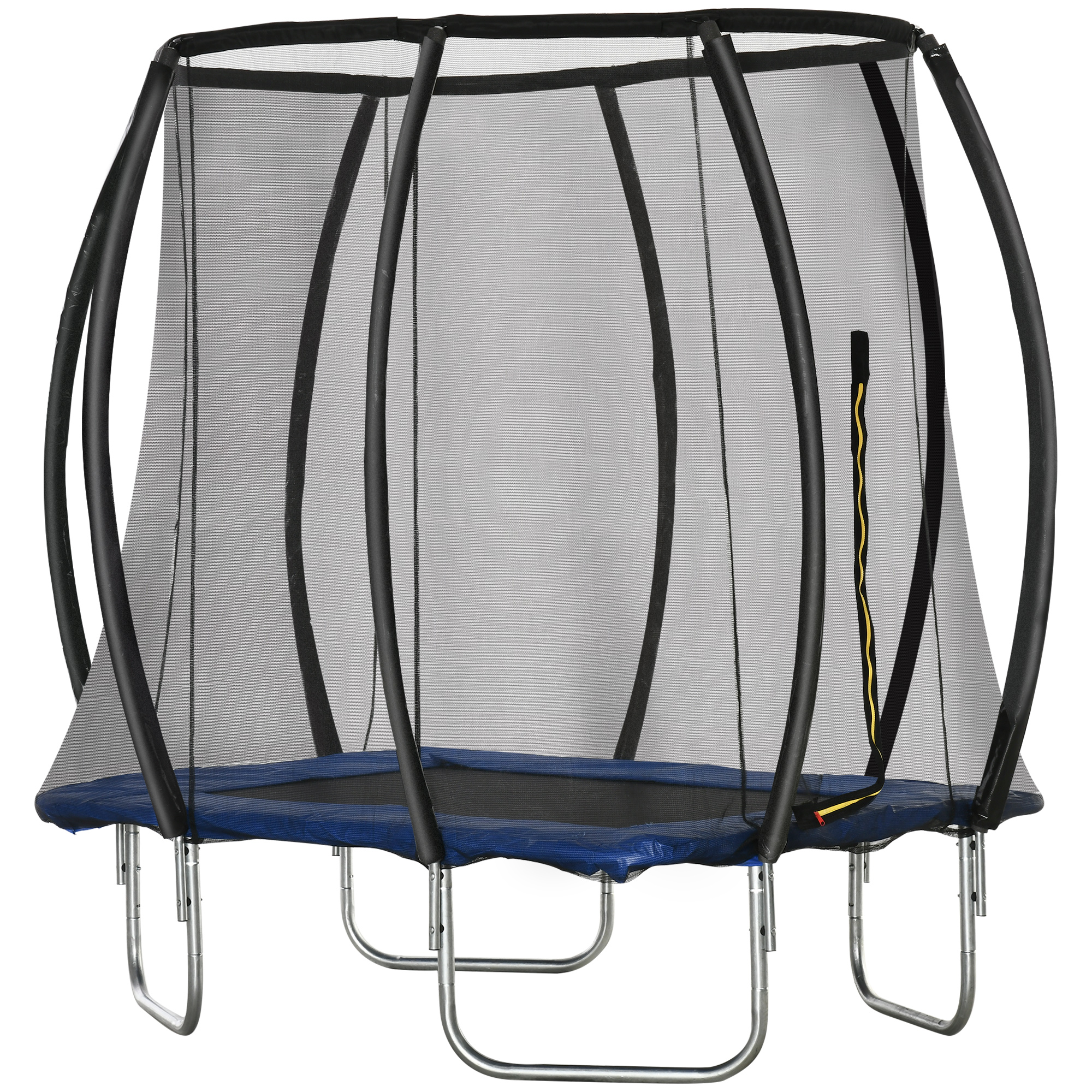 HOMCOM Trambulină Elastică 210cm cu Plasă de Protecție și Capitonaj, Albastru, pentru Interior/Exterior | Aosom Romania HOMCOM Trambulină Elastică 210cm cu Plasă de Protecție și Capitonaj, Albastru, pentru Interior/Exterior | Aosom Romania