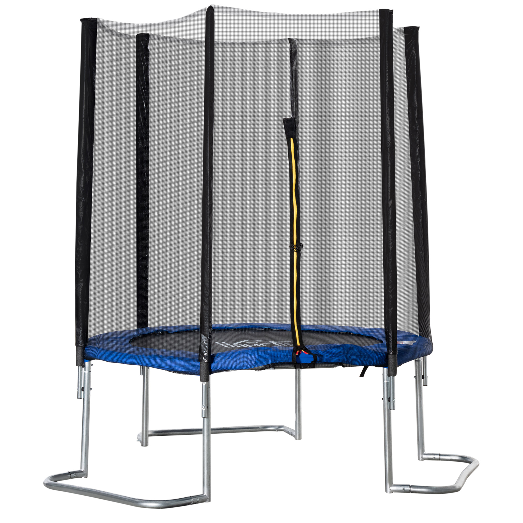 HOMCOM Trambulină Elastică 223x223x230cm cu Plasă de Siguranță și Scară, Albastră, pentru Toate Vârstele | Aosom Romania HOMCOM Trambulină Elastică 223x223x230cm cu Plasă de Siguranță și Scară, Albastră, pentru Toate Vârstele | Aosom Romania