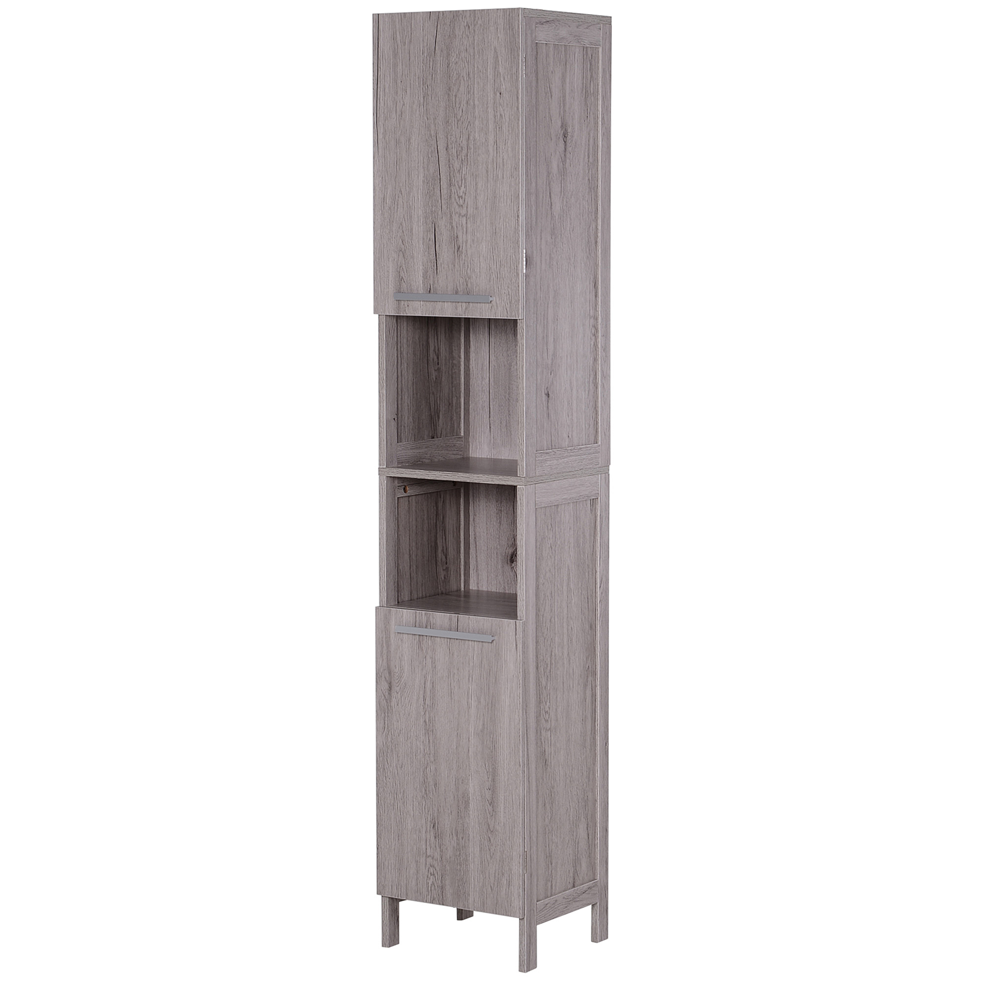 Kleankin Coloană Baie 2 Dulapuri 2 Rafturi Deschise MDF Suprafață Netedă 30x32x172.5cm Culoare Lemn | Aosom Romania Kleankin Coloană Baie 2 Dulapuri 2 Rafturi Deschise MDF Suprafață Netedă 30x32x172.5cm Culoare Lemn | Aosom Romania