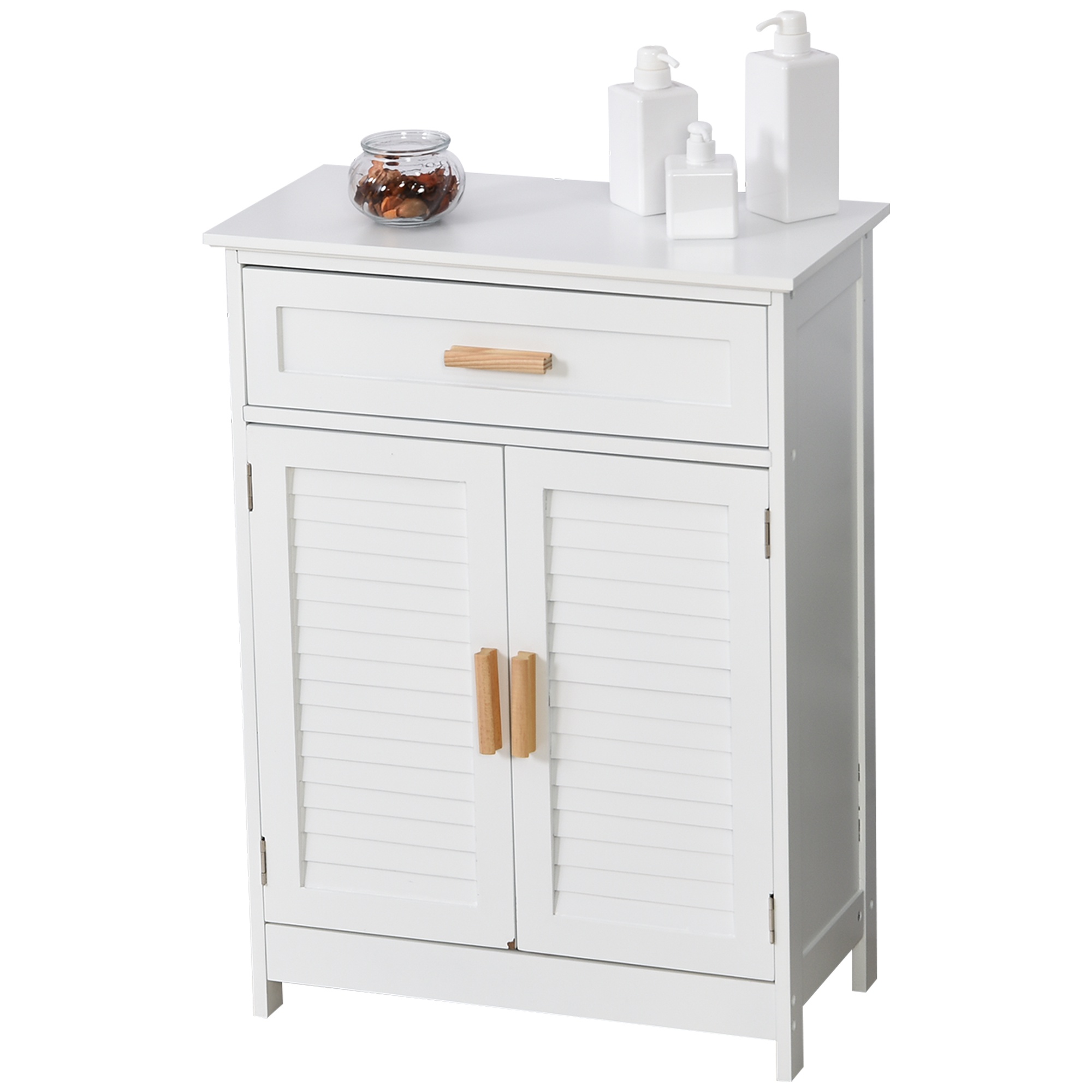 kleankin HOMCOM Dulapior de Baie multifunctional stabil cu usa dubla articulata si sertar organizator ingust din MDF pin alb 59 x 29 x 80cm kleankin HOMCOM Dulapior de Baie multifunctional stabil cu usa dubla articulata si sertar organizator ingust din MDF pin alb 59 x 29 x 80cm