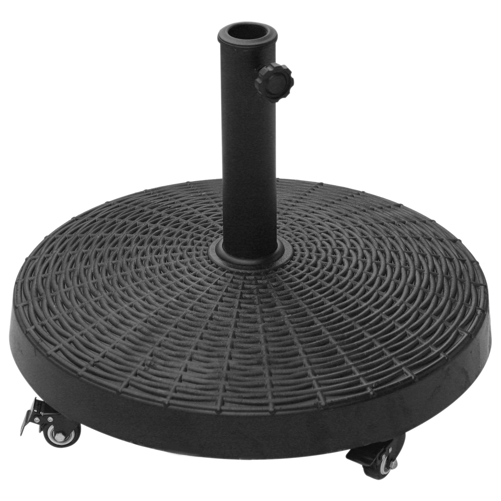 Outsunny Bază de Umbrelă de Soare, Compatibilă cu Stâlpi de 38-48mm, din Rășină și Oțel, Rezistentă, Negru, ∅52x41cm | Aosom Romania Outsunny Bază de Umbrelă de Soare, Compatibilă cu Stâlpi de 38-48mm, din Rășină și Oțel, Rezistentă, Negru, ∅52x41cm | Aosom Romania