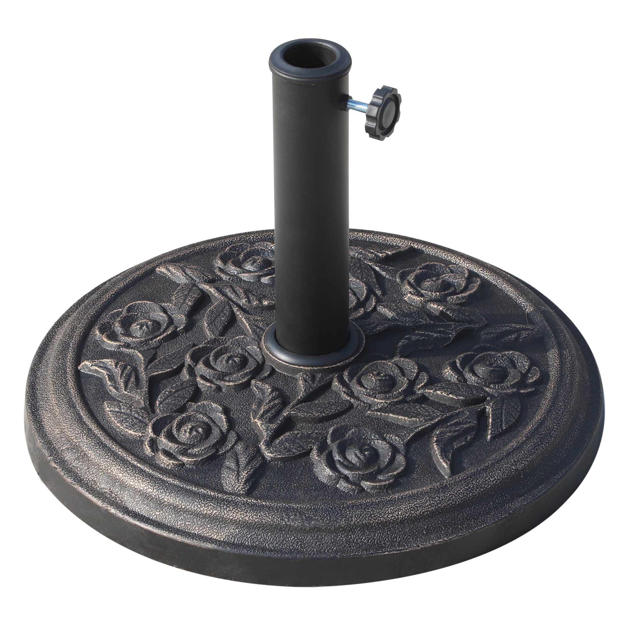 Outsunny Bază Stabilă pentru Umbrelă Rotundă, 9kg, din Rășină, Design Modern, Φ45.5x32cm, Negru | Aosom Romania Outsunny Bază Stabilă pentru Umbrelă Rotundă, 9kg, din Rășină, Design Modern, Φ45.5x32cm, Negru | Aosom Romania