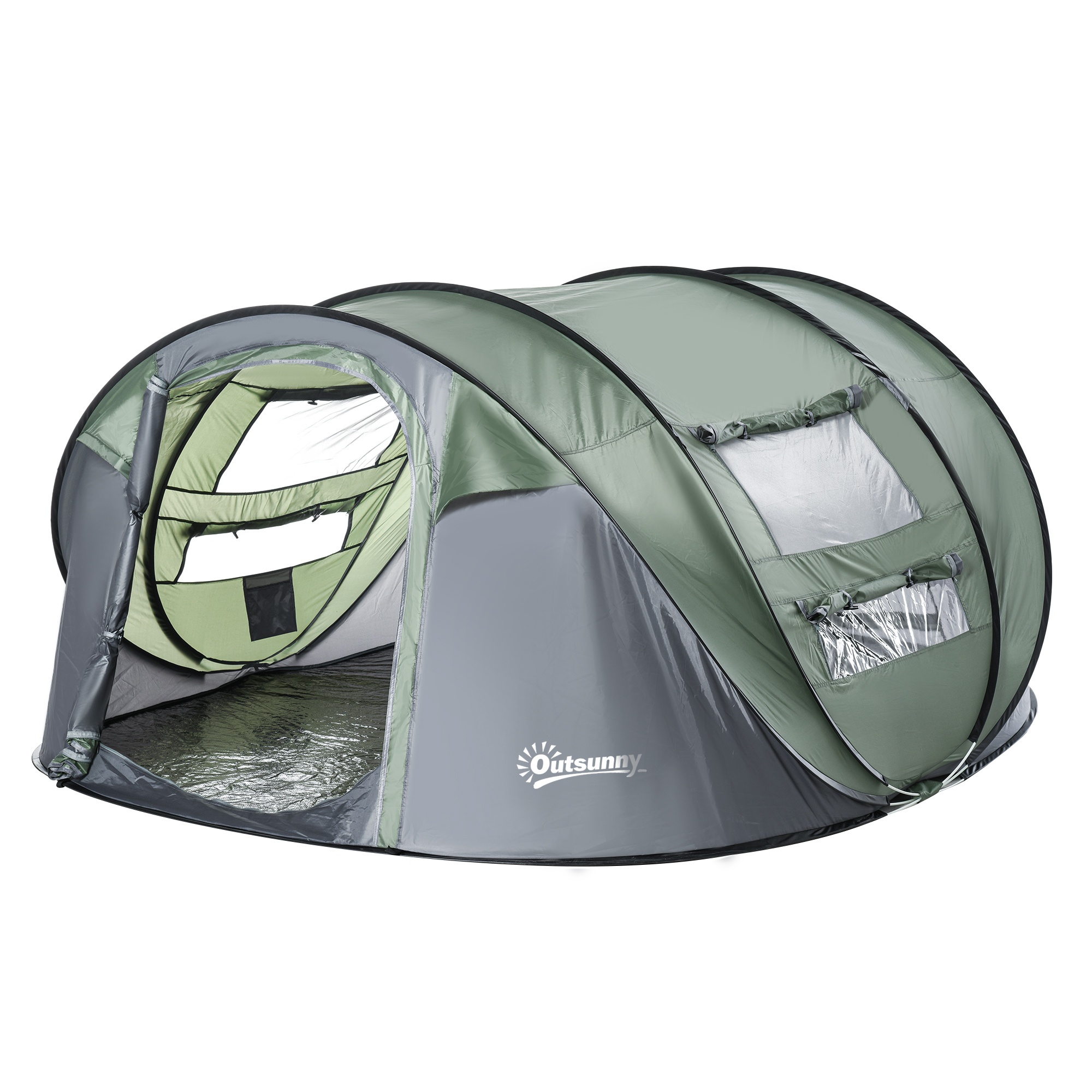 Outsunny cort pop up, 4-5 locuri, 4 ferestre, 263,5x220x123cm | AOSOM RO Outsunny cort pop up, 4-5 locuri, 4 ferestre, 263,5x220x123cm | AOSOM RO