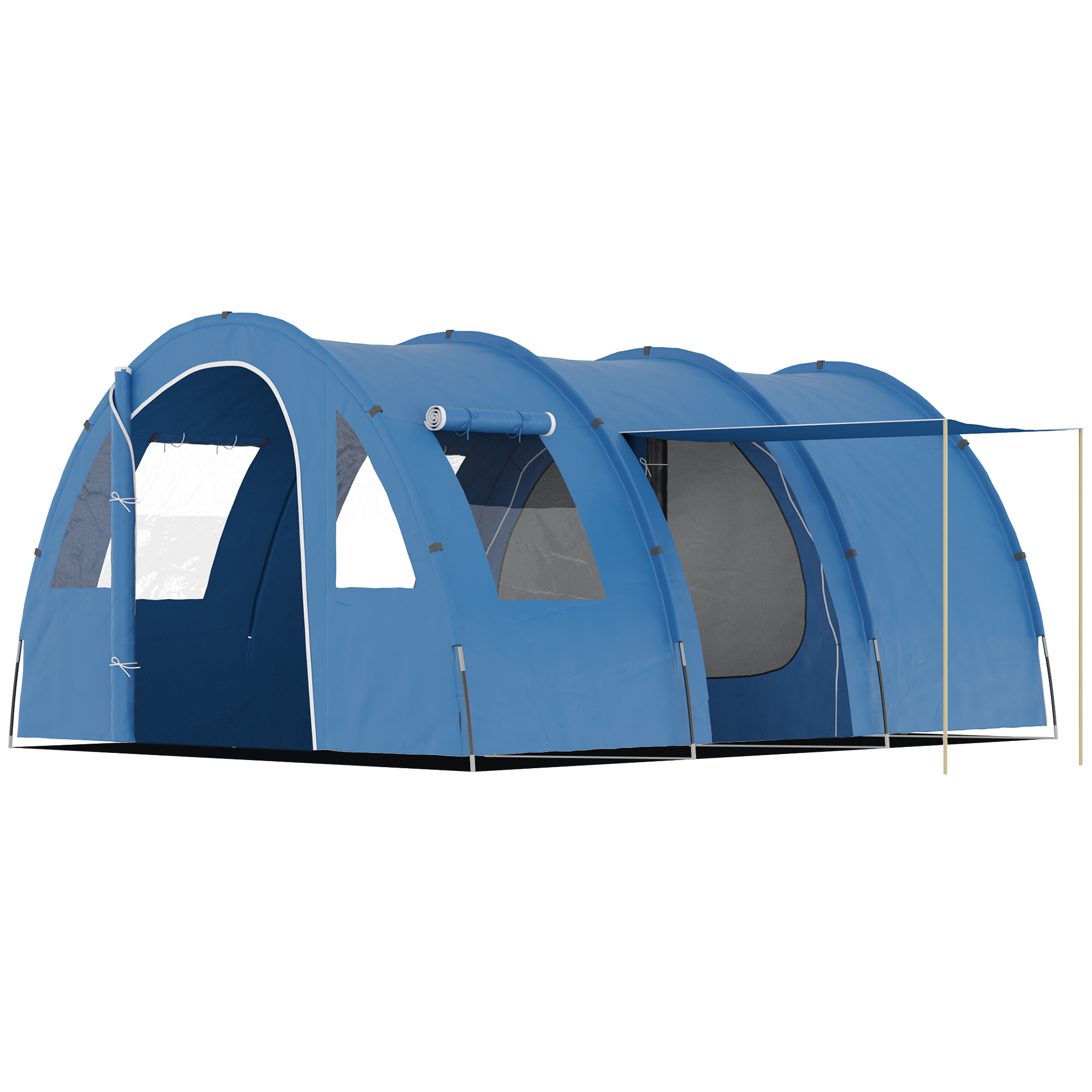 Outsunny Cort Tunel pentru 5-6 Persoane, Cort de Camping cu Doua Camere, cu Podea Cusuta, 2 Usi si Geanta de Transport | AOSOM RO Outsunny Cort Tunel pentru 5-6 Persoane, Cort de Camping cu Doua Camere, cu Podea Cusuta, 2 Usi si Geanta de Transport | AOSOM RO