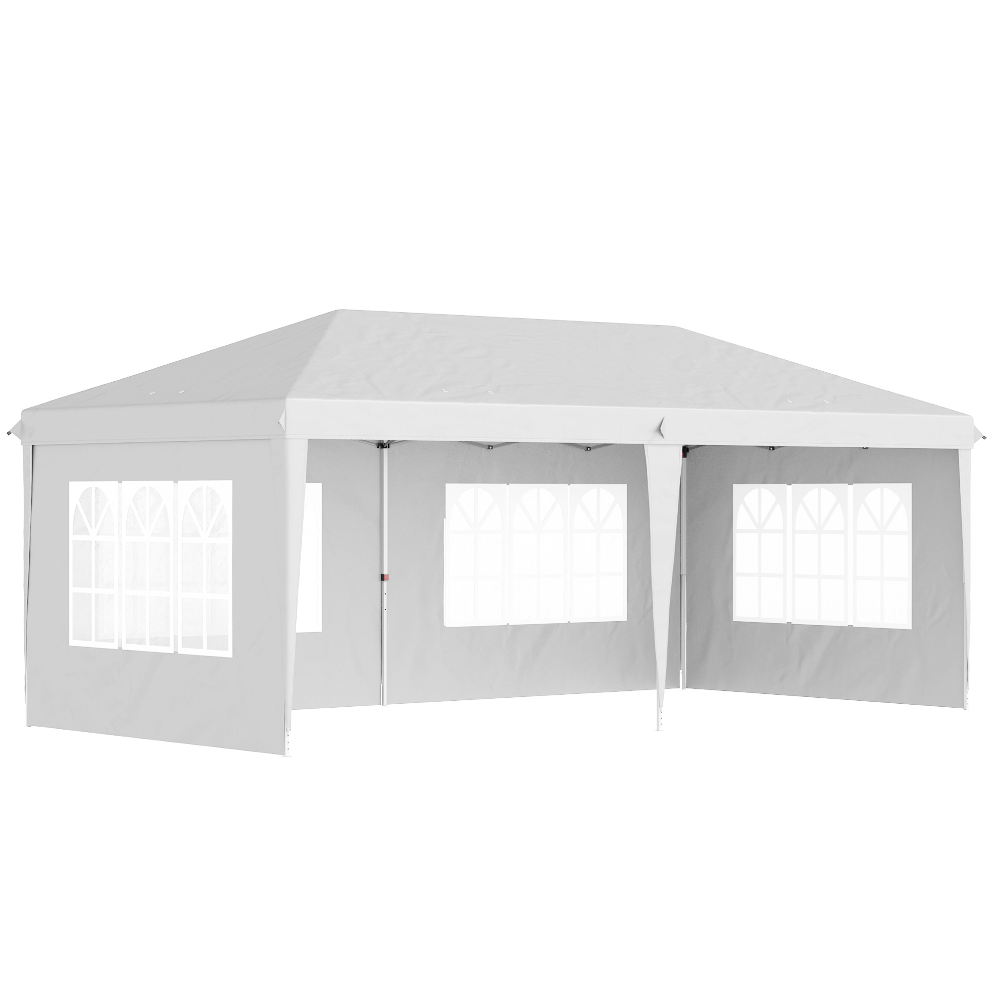 Outsunny Foisor de gradina cu ferestre, inaltime reglabila cu pereti detasabili, 585x295x270cm alb | AOSOM RO Outsunny Foisor de gradina cu ferestre, inaltime reglabila cu pereti detasabili, 585x295x270cm alb | AOSOM RO