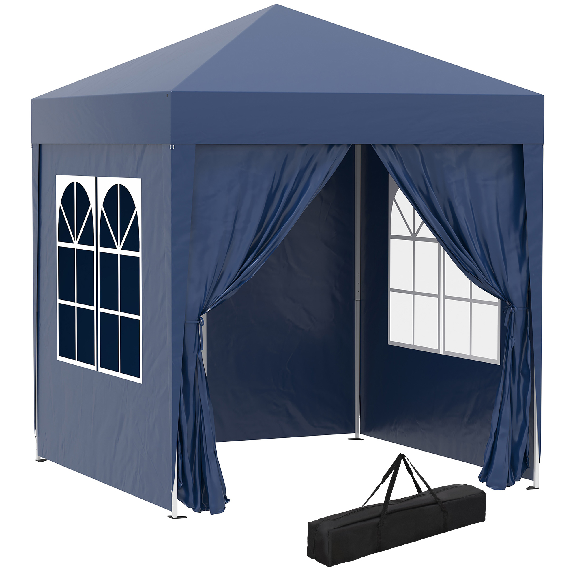 Outsunny Foisor Pliabil 2x2m cu 4 Pereți Detașabili Albastru pentru Evenimente în Aer Liber | Aosom Romania Outsunny Foisor Pliabil 2x2m cu 4 Pereți Detașabili Albastru pentru Evenimente în Aer Liber | Aosom Romania