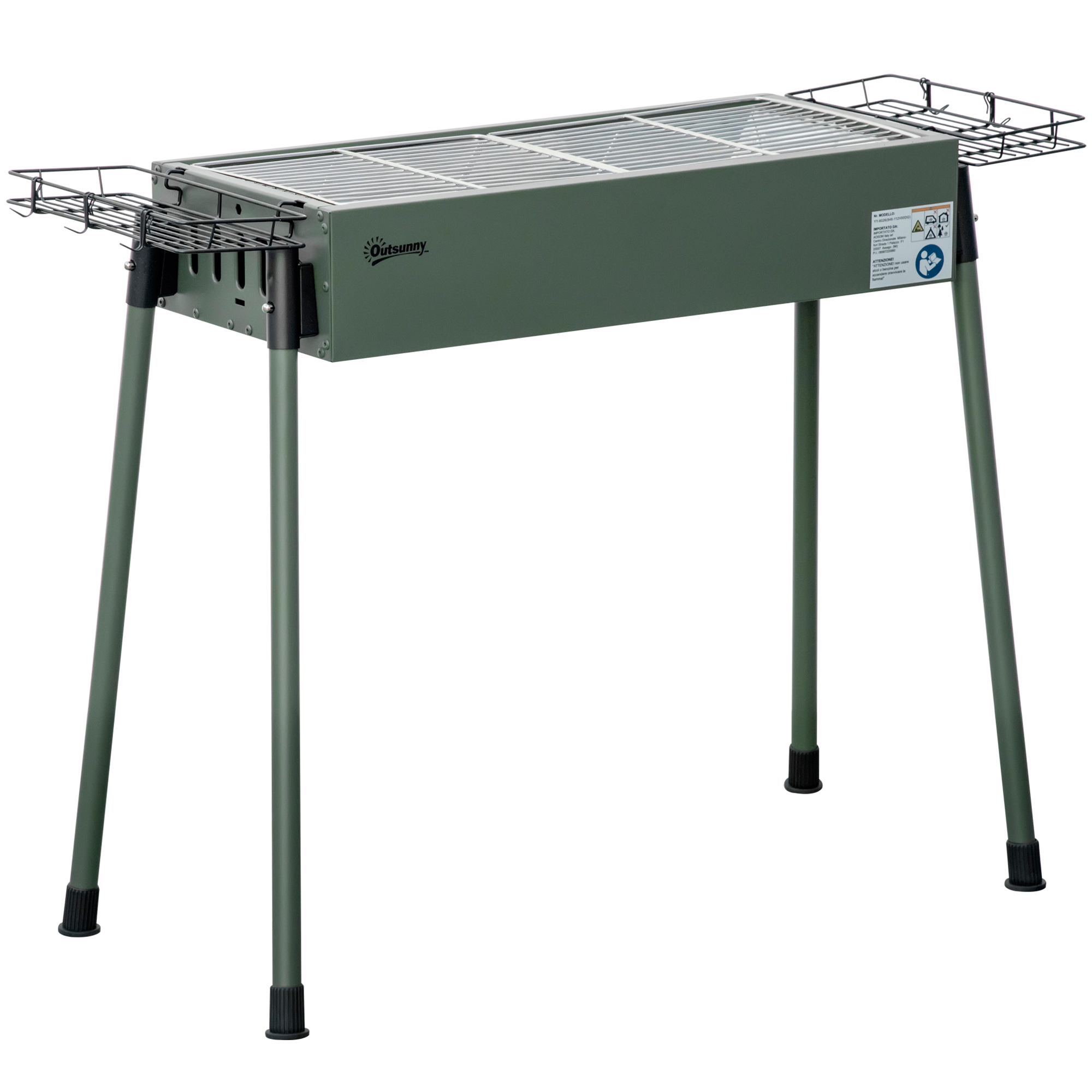 Outsunny Gratar Portabil cu Carbuni de Gratar cu Cosuri de Condimente si Carlige, Plita Compacta din Otel Inoxidabil pentru Camping Picnic | AOSOM RO Outsunny Gratar Portabil cu Carbuni de Gratar cu Cosuri de Condimente si Carlige, Plita Compacta din Otel Inoxidabil pentru Camping Picnic | AOSOM RO