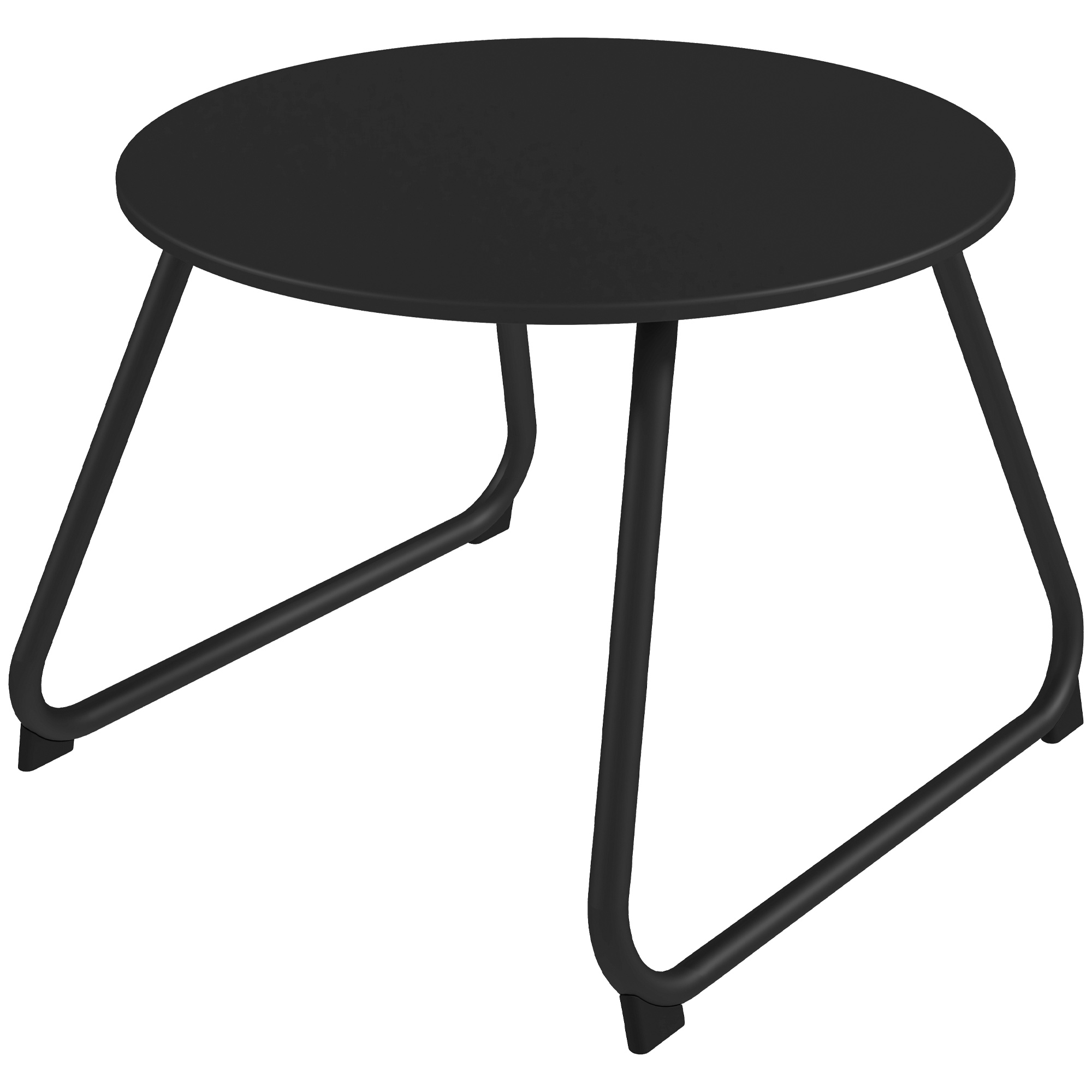 Outsunny Măsuță Rotundă pentru Terasă 48cm, Măsuță Laterală de Exterior cu Cadru Metalic, Negru | Aosom Romania Outsunny Măsuță Rotundă pentru Terasă 48cm, Măsuță Laterală de Exterior cu Cadru Metalic, Negru | Aosom Romania