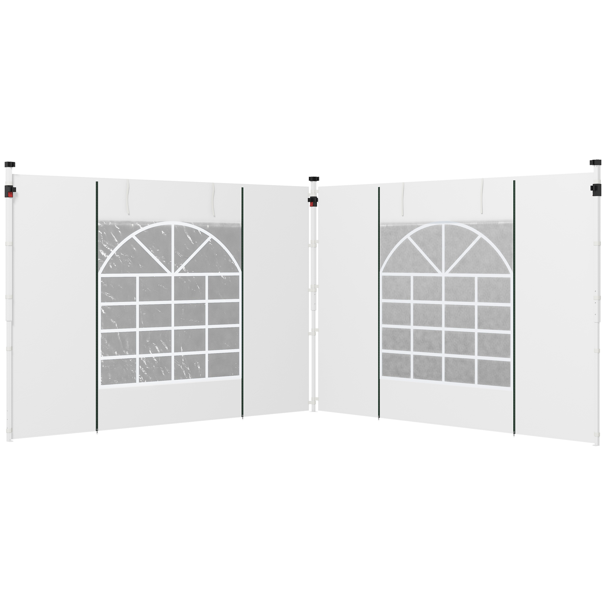 Outsunny Panouri Laterale pentru Foisor cu Ferestre și Uși 3x3(m) sau 3x6m 2 Perechi Inlocuire Alb | Aosom Romania Outsunny Panouri Laterale pentru Foisor cu Ferestre și Uși 3x3(m) sau 3x6m 2 Perechi Inlocuire Alb | Aosom Romania