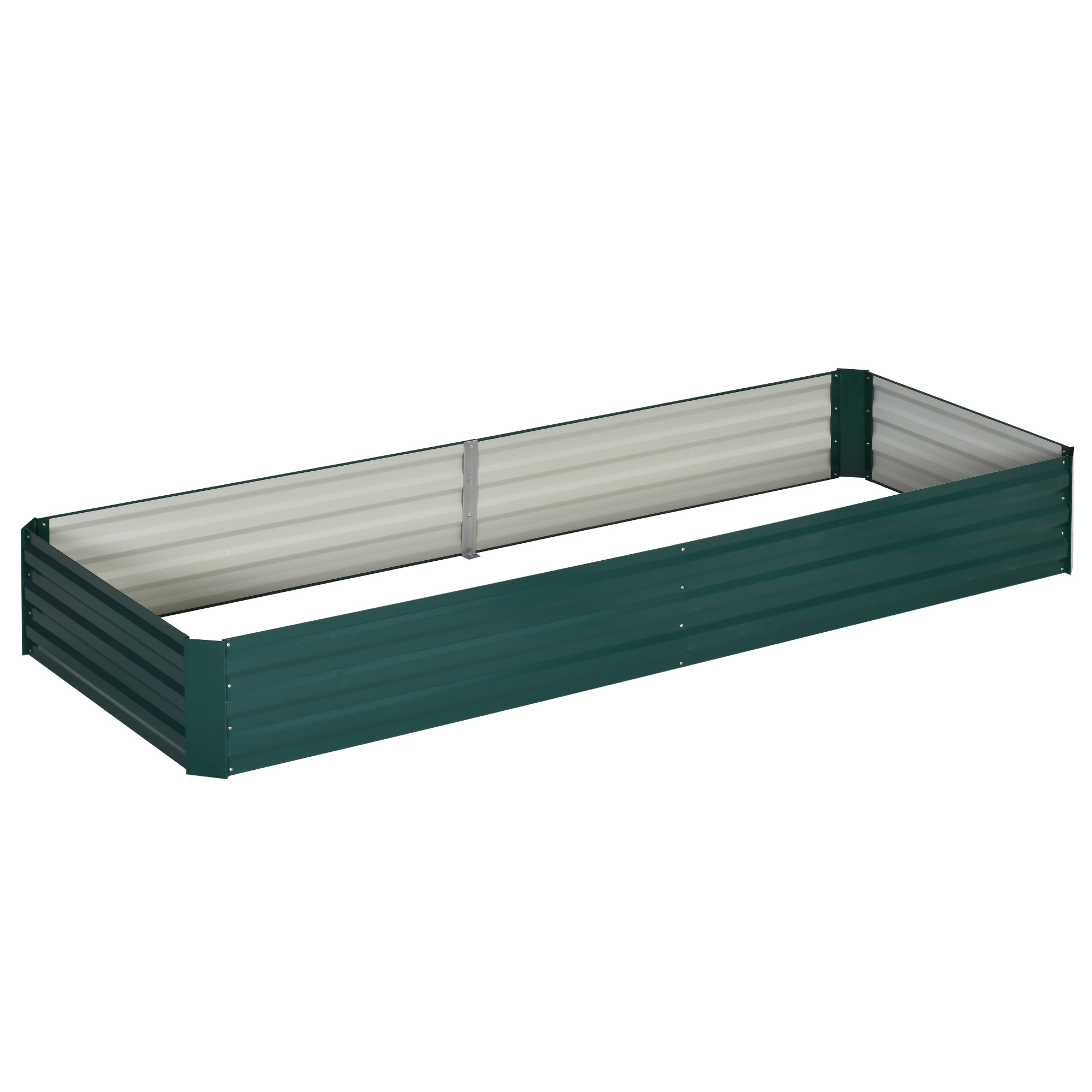 Outsunny Pat Suport de Gradina Inaltat din Metal de Exterior, Suport pentru Plante, Flori si Ierburi Aromatice, Verde Outsunny Pat Suport de Gradina Inaltat din Metal de Exterior, Suport pentru Plante, Flori si Ierburi Aromatice, Verde