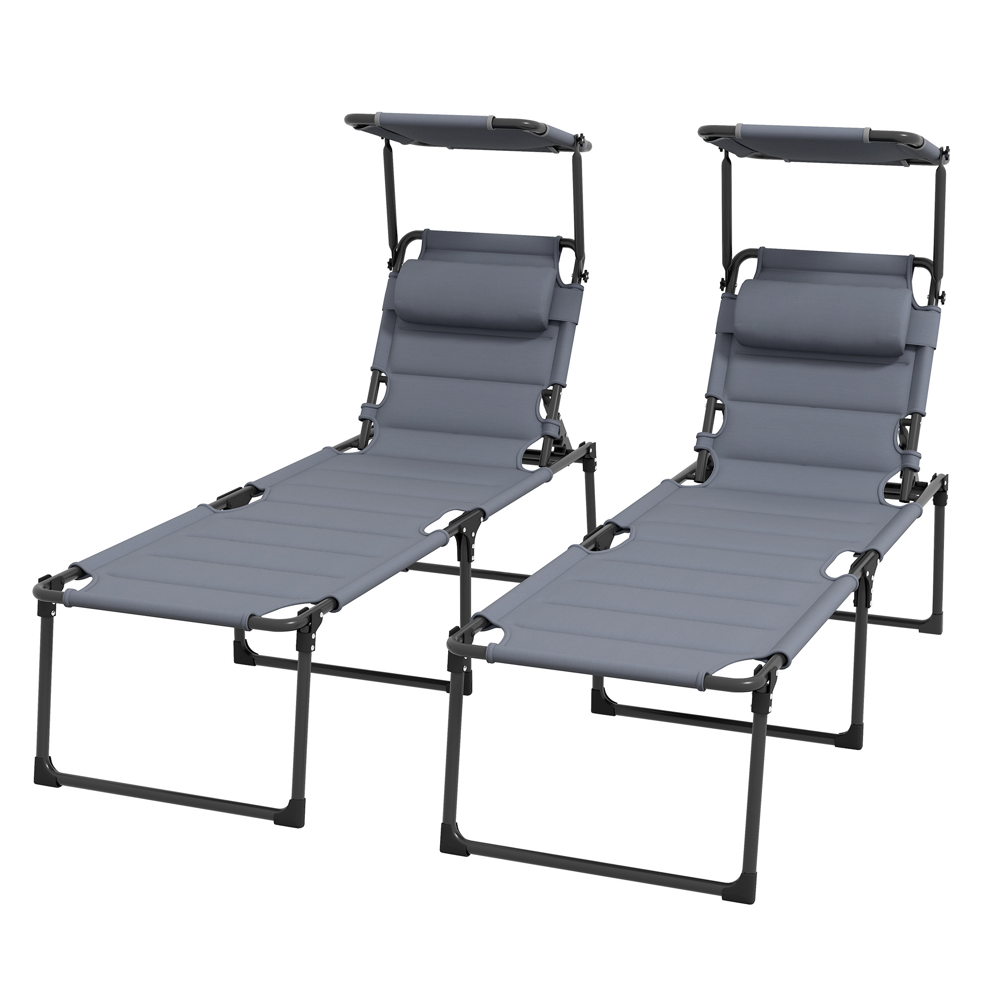 Outsunny Sezlong Pliabil pentru Exterior cu Parasolar Reglabil, Sezlong Confortabil cu Capitonaj cu Uscare Rapida si Tetiera | Aosom Romania Outsunny Sezlong Pliabil pentru Exterior cu Parasolar Reglabil, Sezlong Confortabil cu Capitonaj cu Uscare Rapida si Tetiera | Aosom Romania